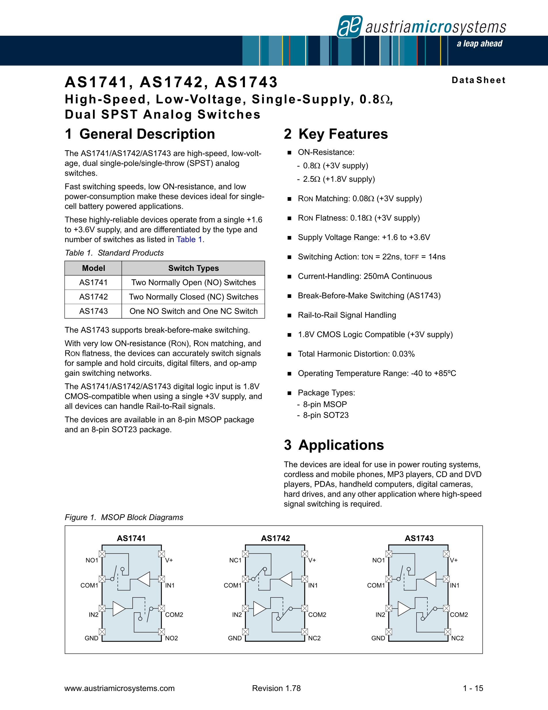AS1745G-T-Z MSOP10 LF T&R's pdf picture 1