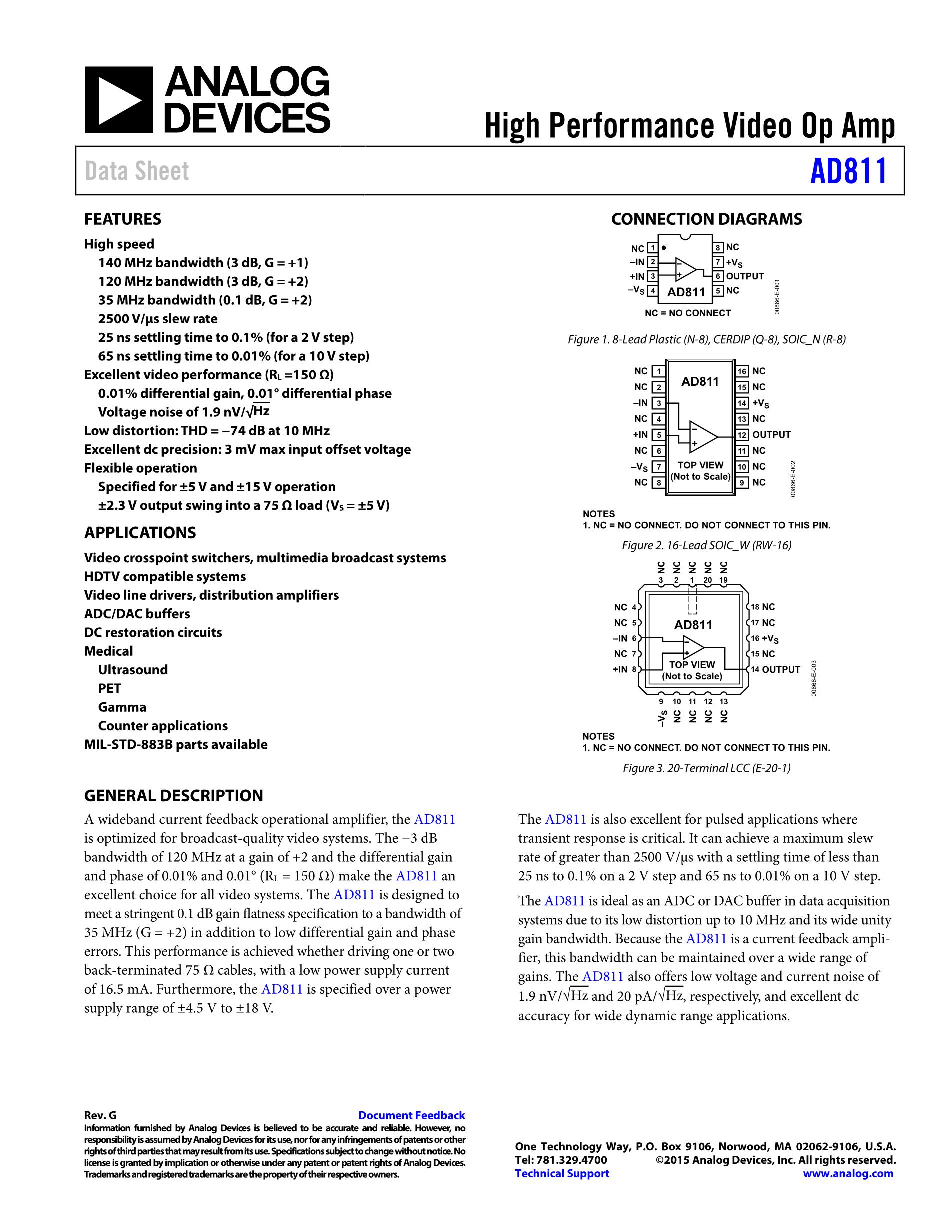 AD811ARZ-16-REEL's pdf picture 1