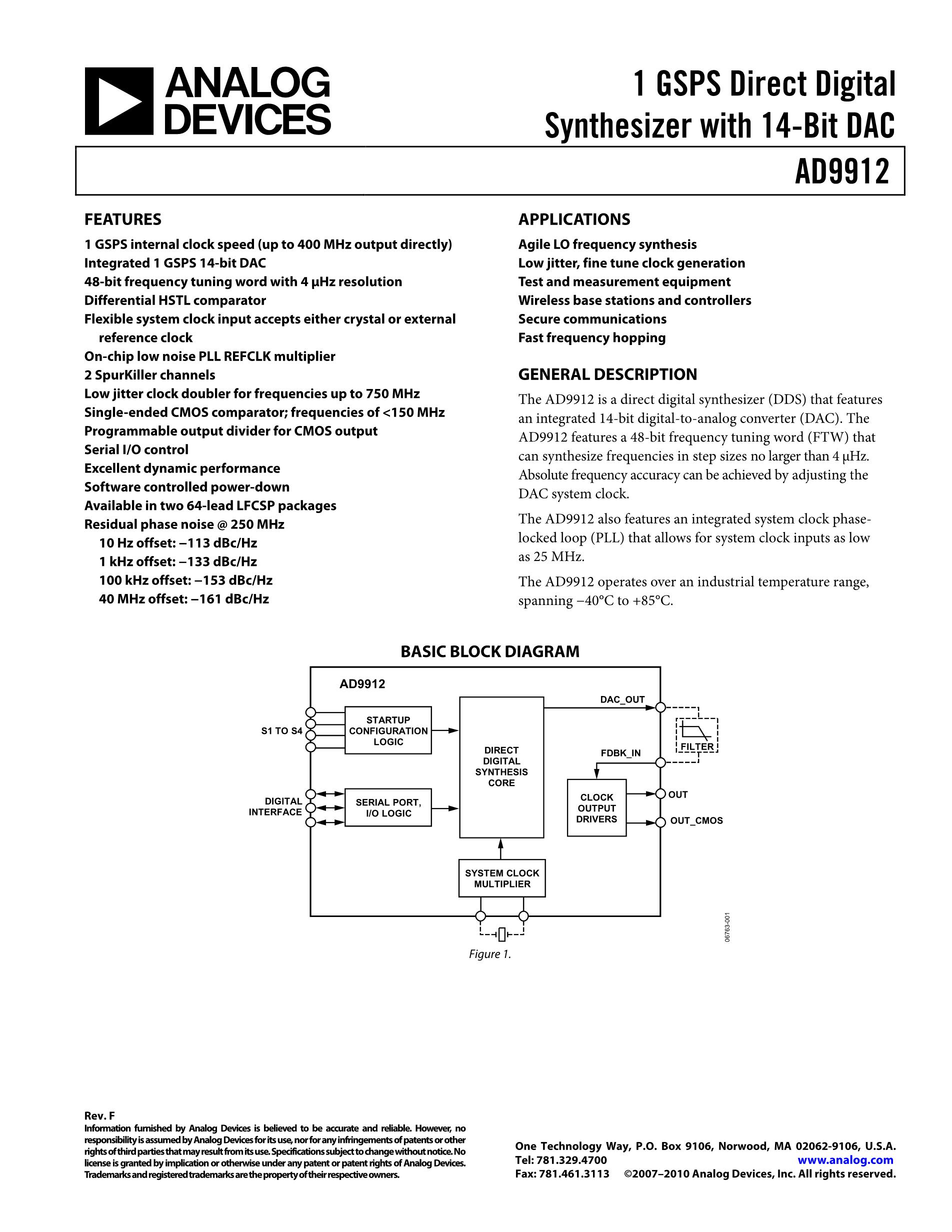 AD9915BCPZ-REEL7's pdf picture 1