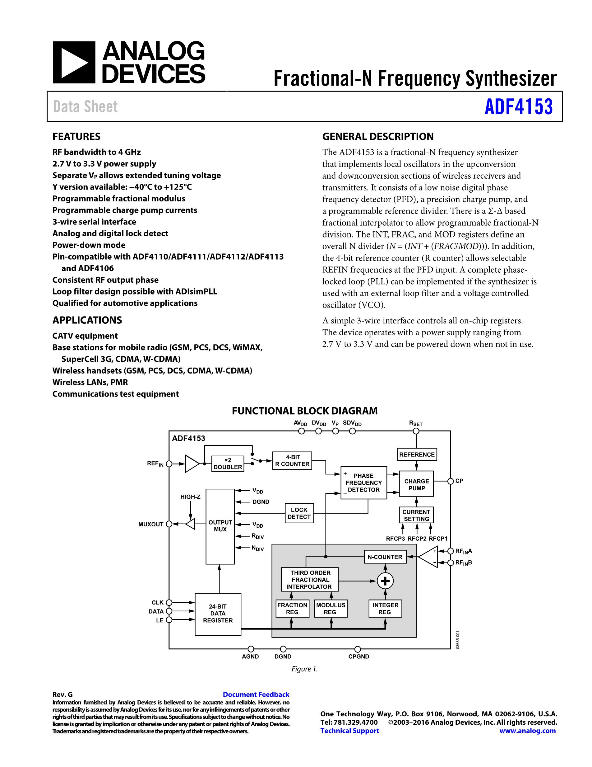 ADF4350BCPZ's pdf picture 1