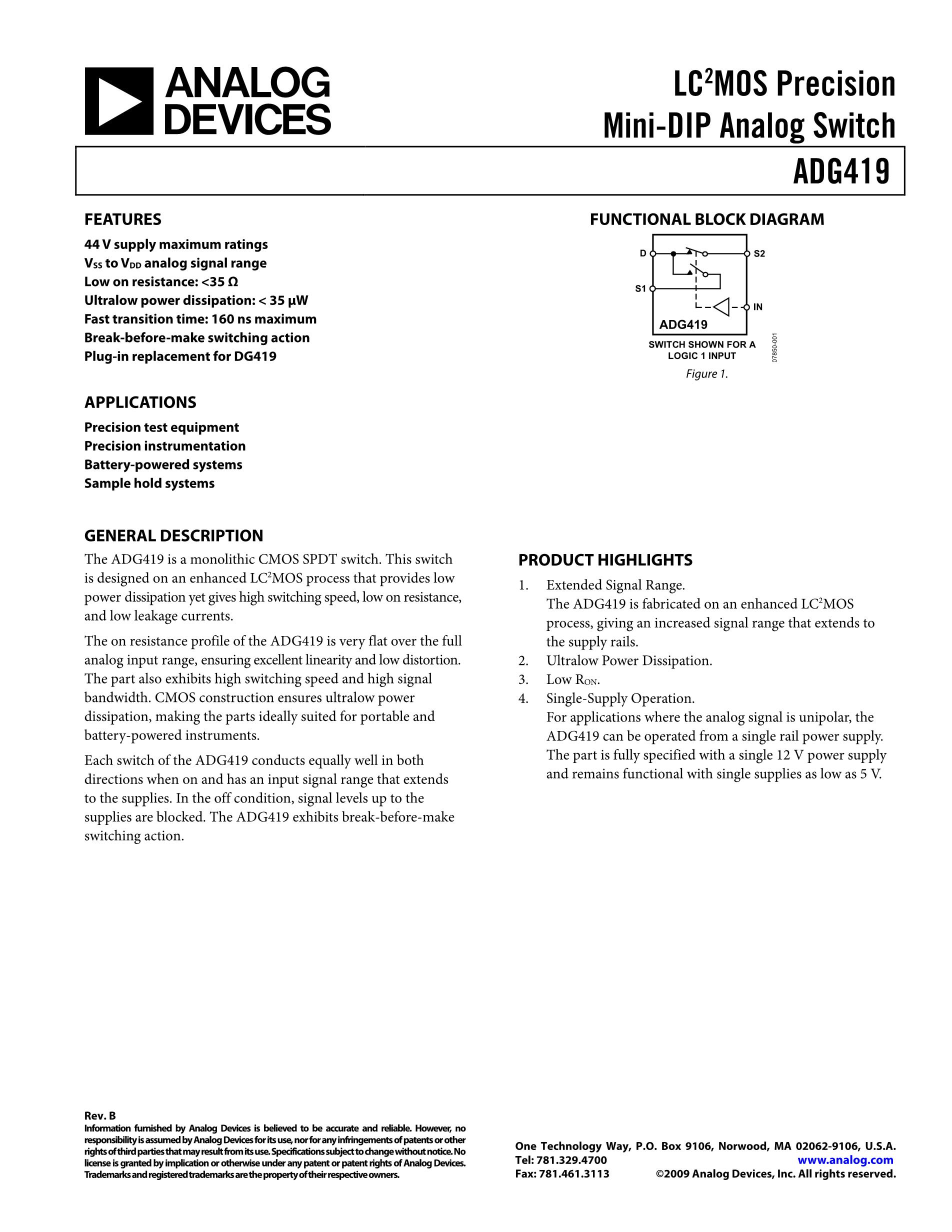 ADG419BR-REEL's pdf picture 1