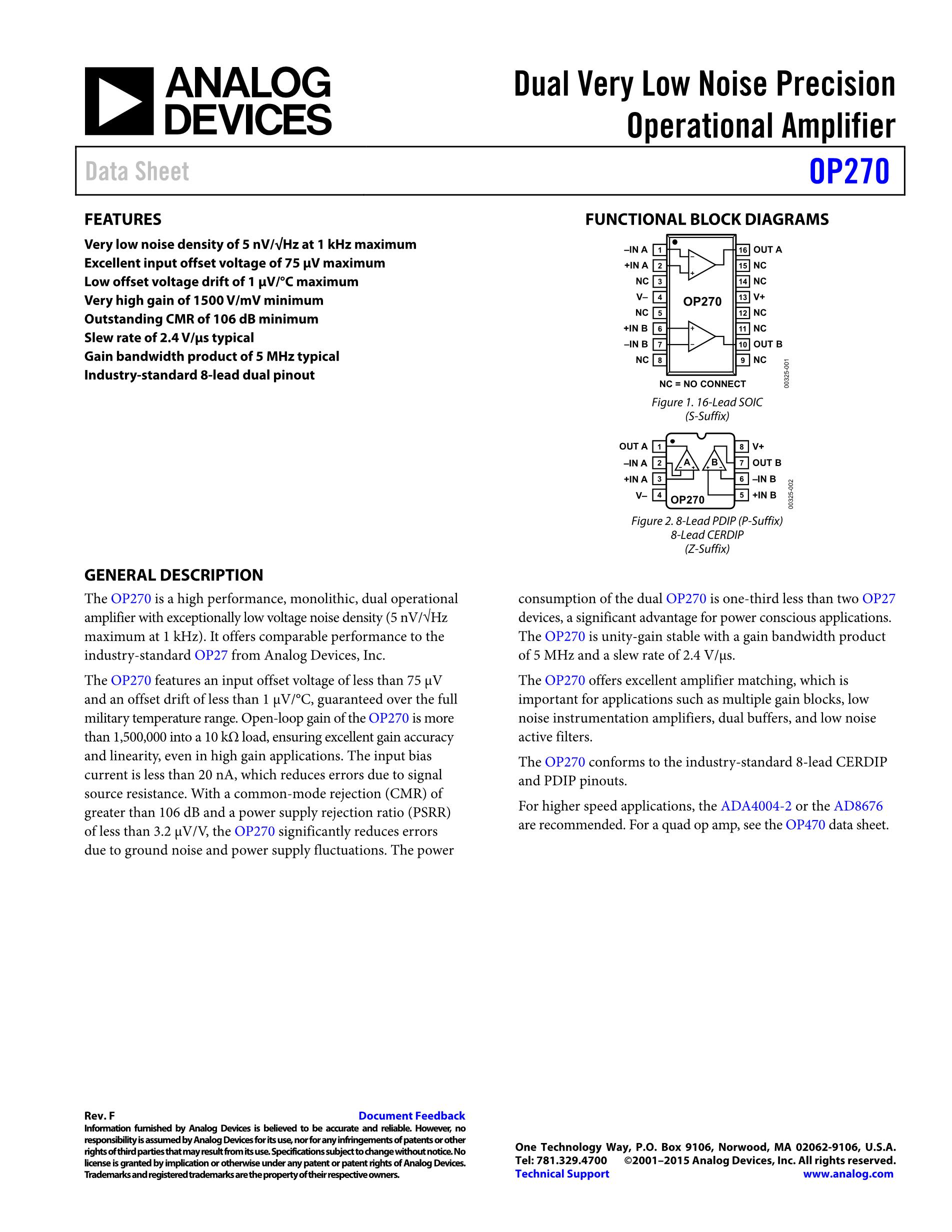 OP270GS-REEL's pdf picture 1