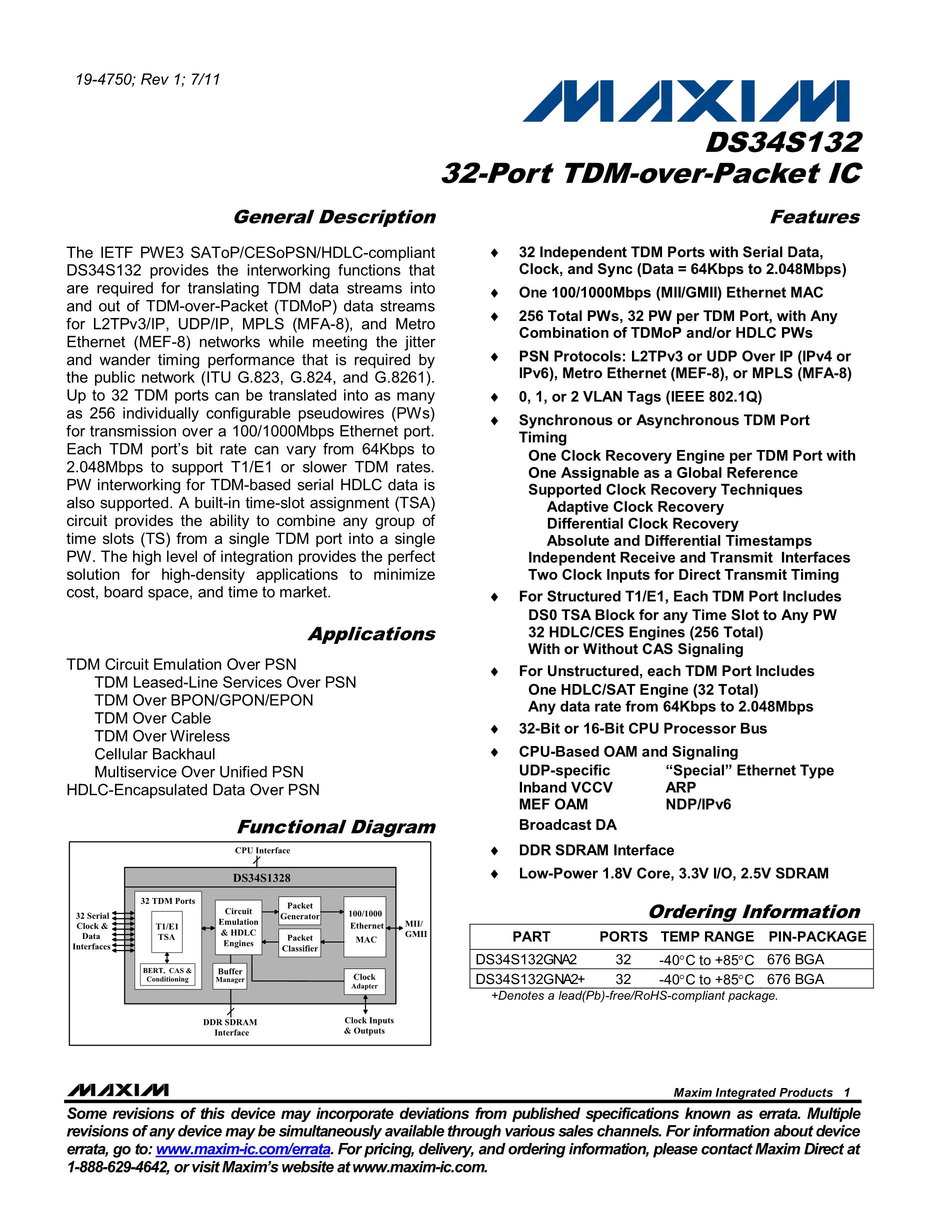 DS34S132GN's pdf picture 1