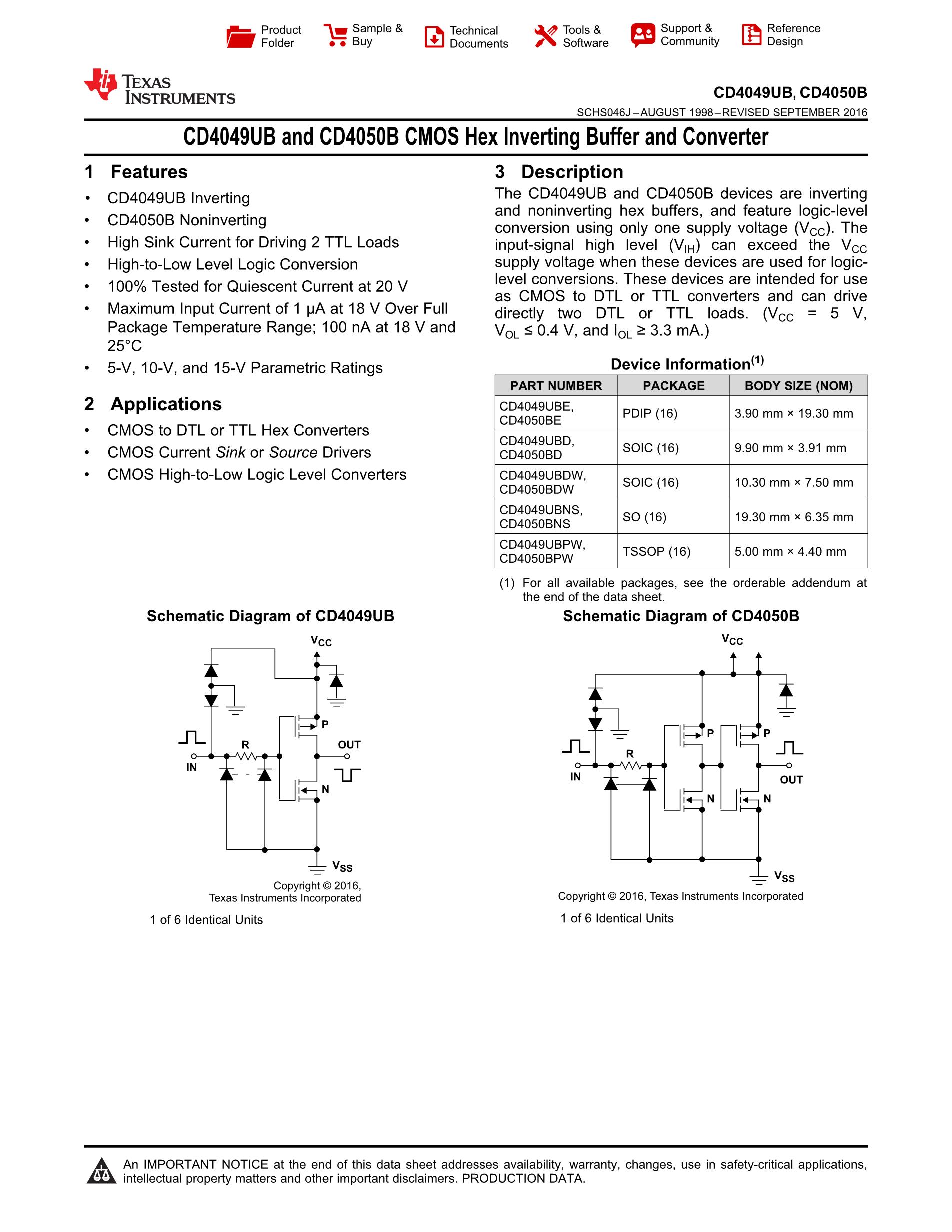 CD4050BDWRE4's pdf picture 1