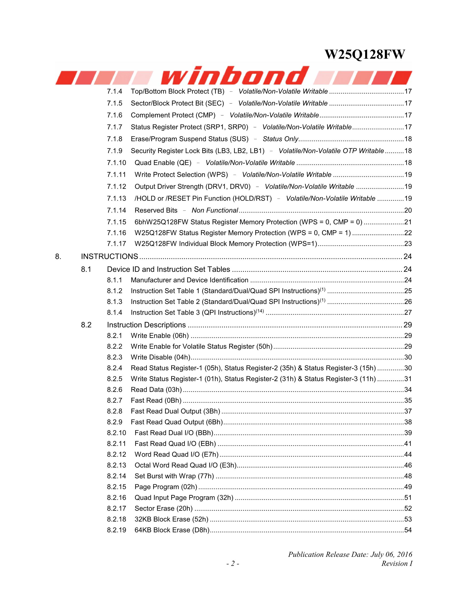 W25Q128FWFIG's pdf picture 3