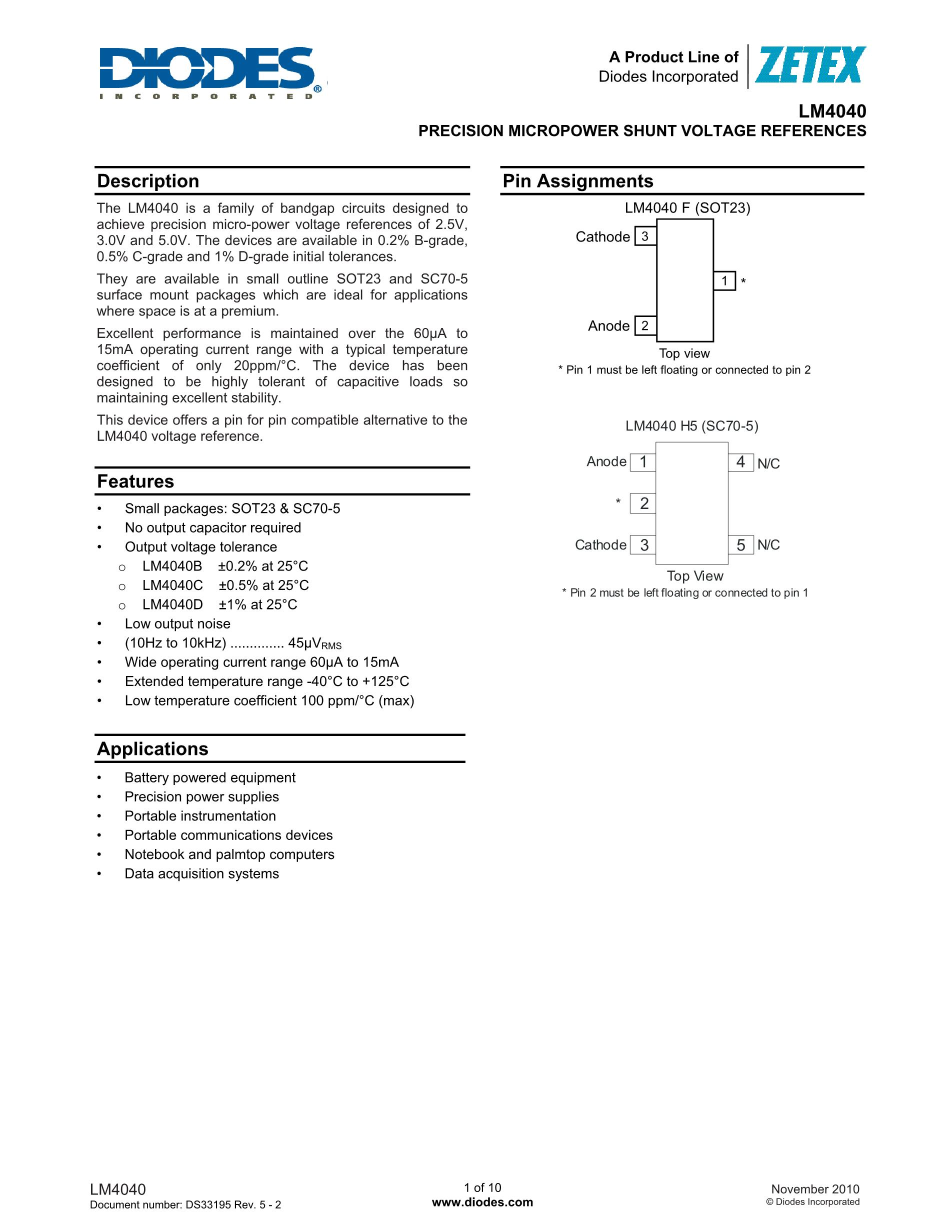 LM4040D50FTA's pdf picture 1