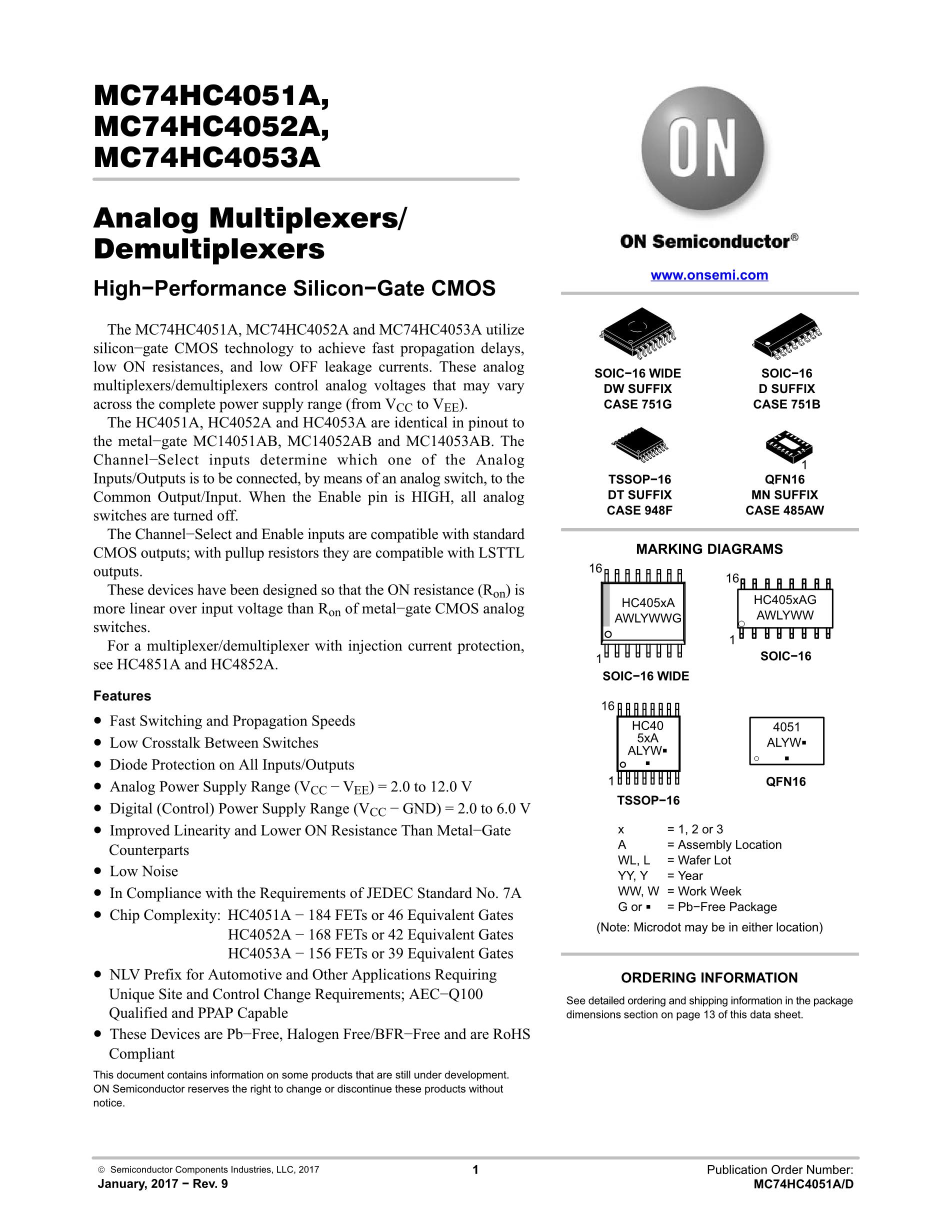 MC74HC4051ADTR2G's pdf picture 1