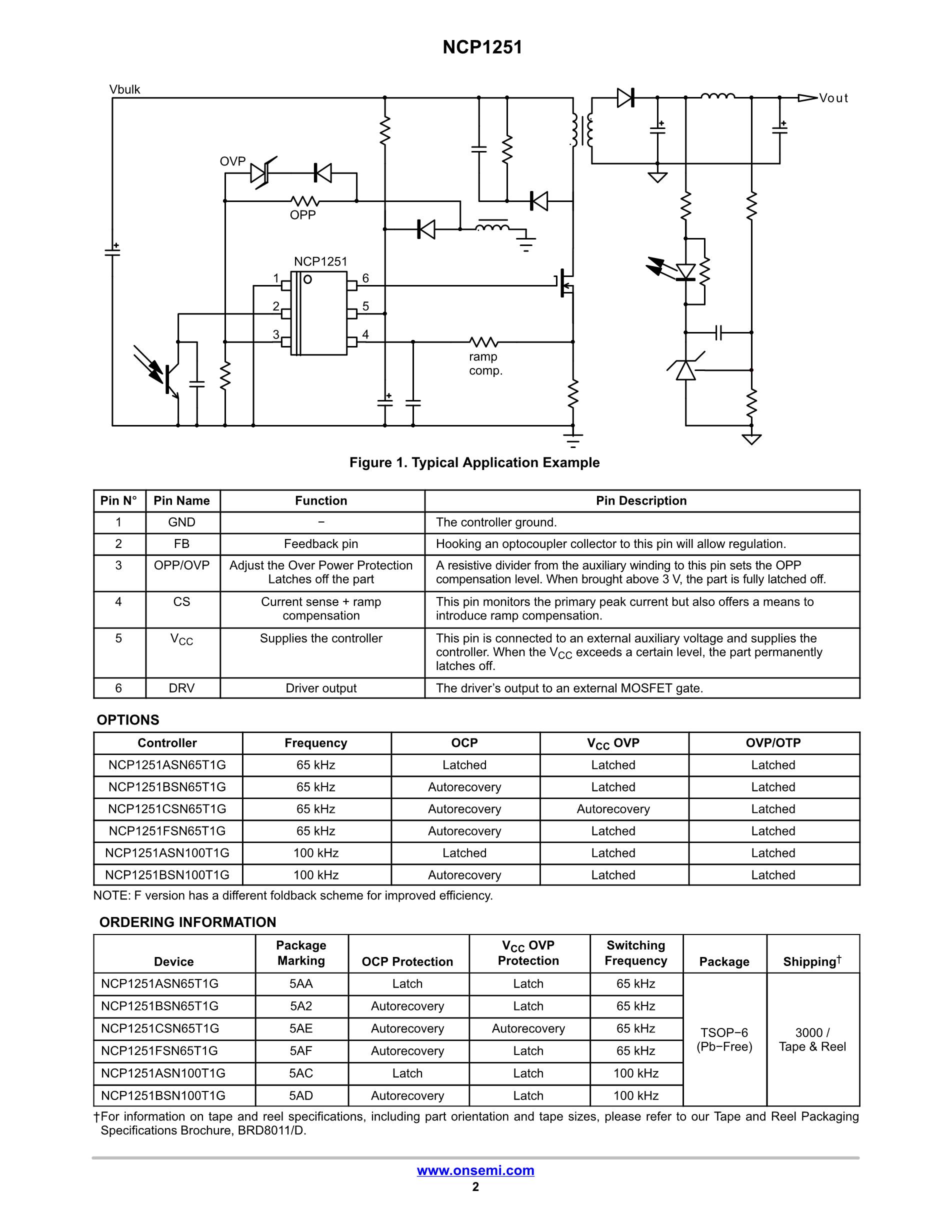 NCP1251ASN65T1G's pdf picture 2
