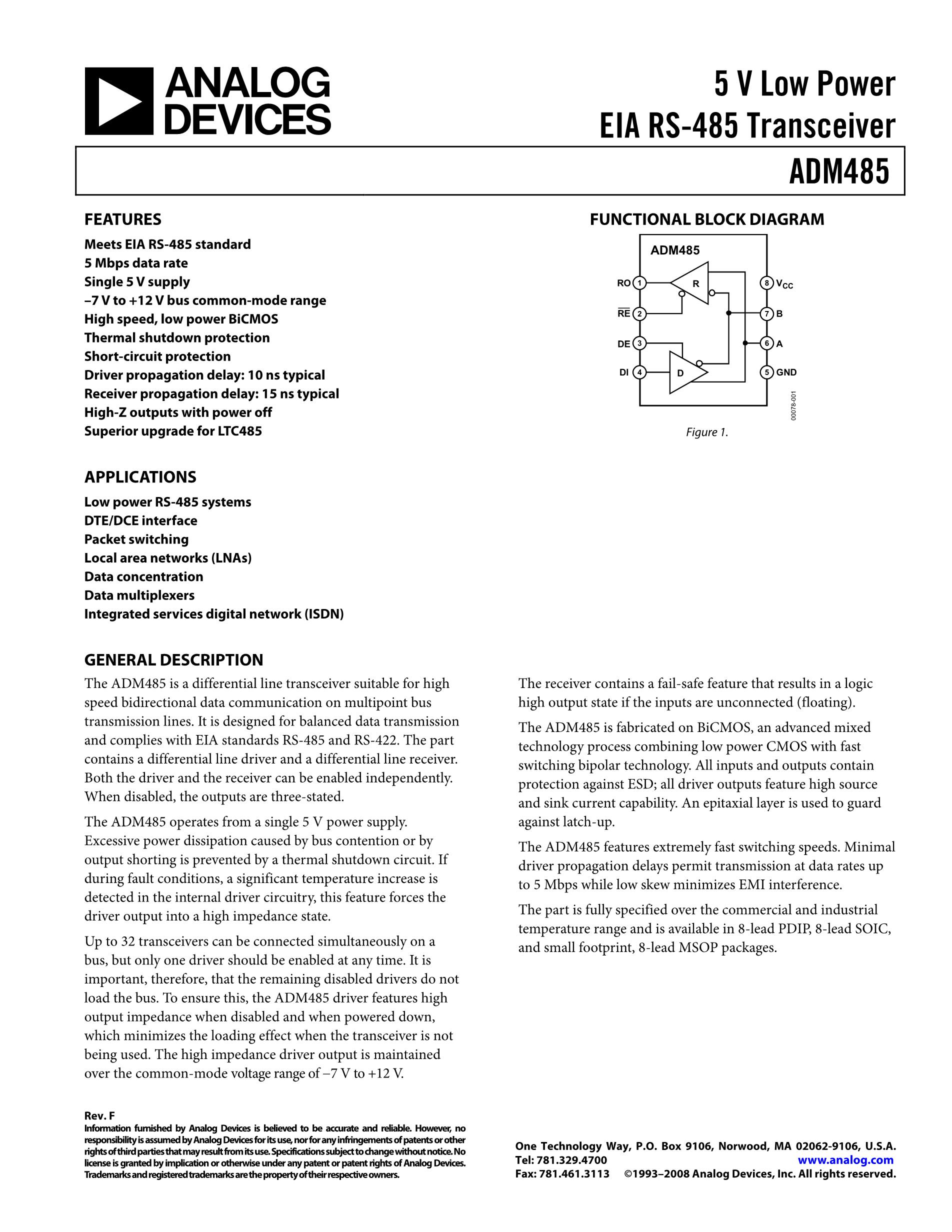 ADM485JRZ-REEL's pdf picture 1