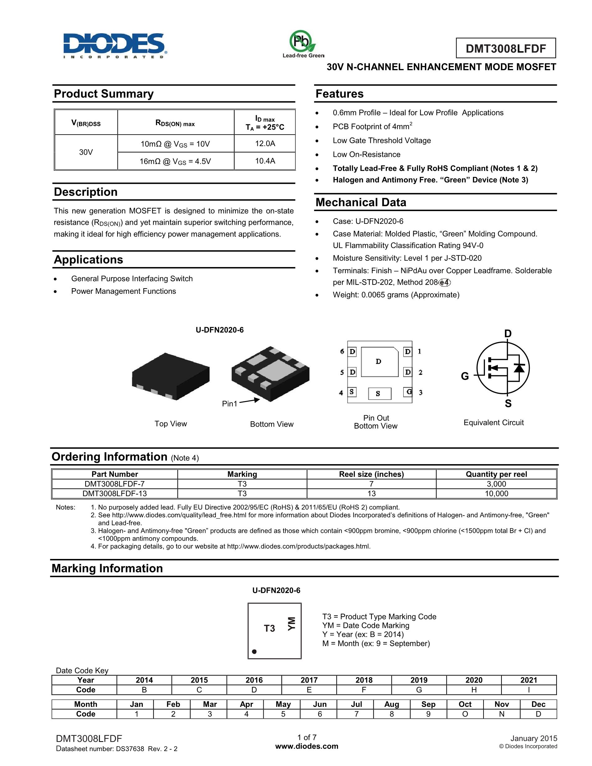 DMT3009LDT-7's pdf picture 1