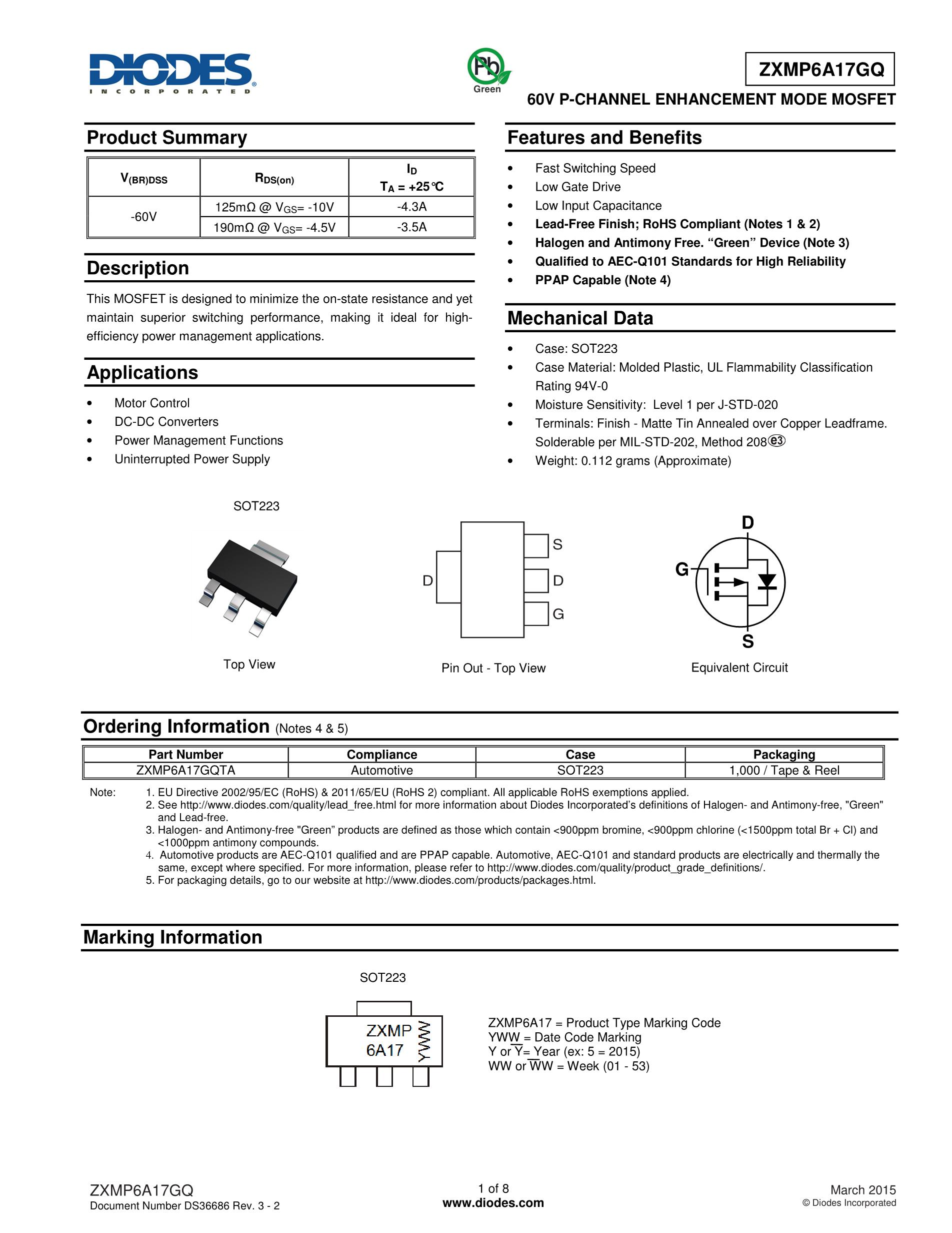 ZXMP6A13FTA's pdf picture 1