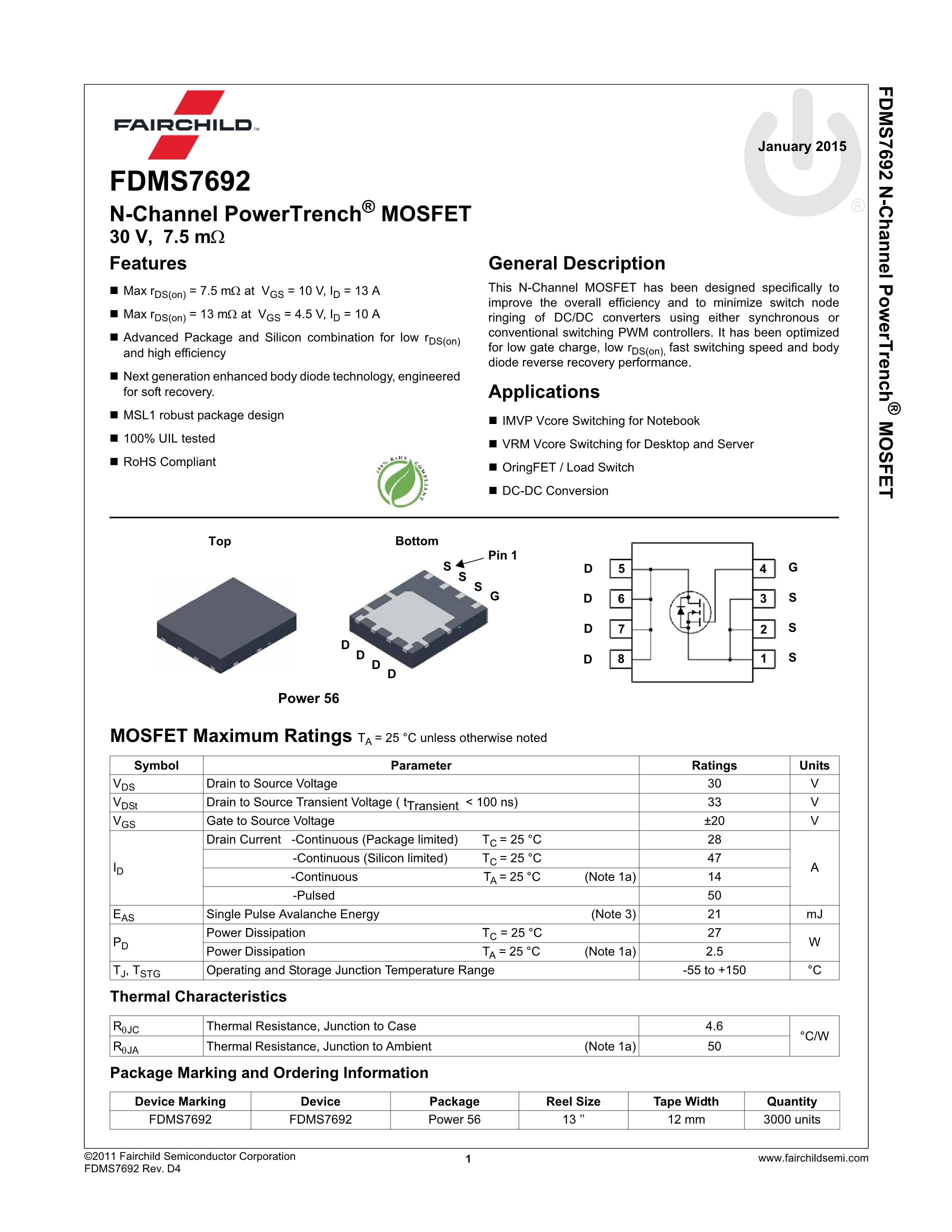 FDMS2504SDC's pdf picture 2