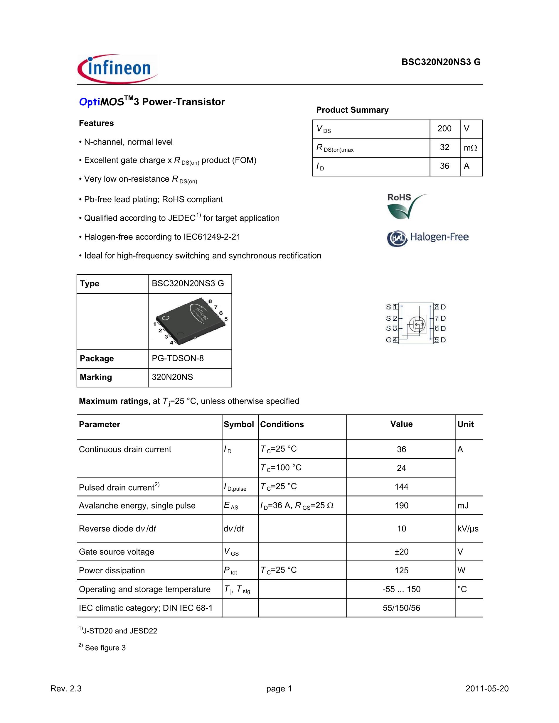 BSC360N15NS3 G's pdf picture 1