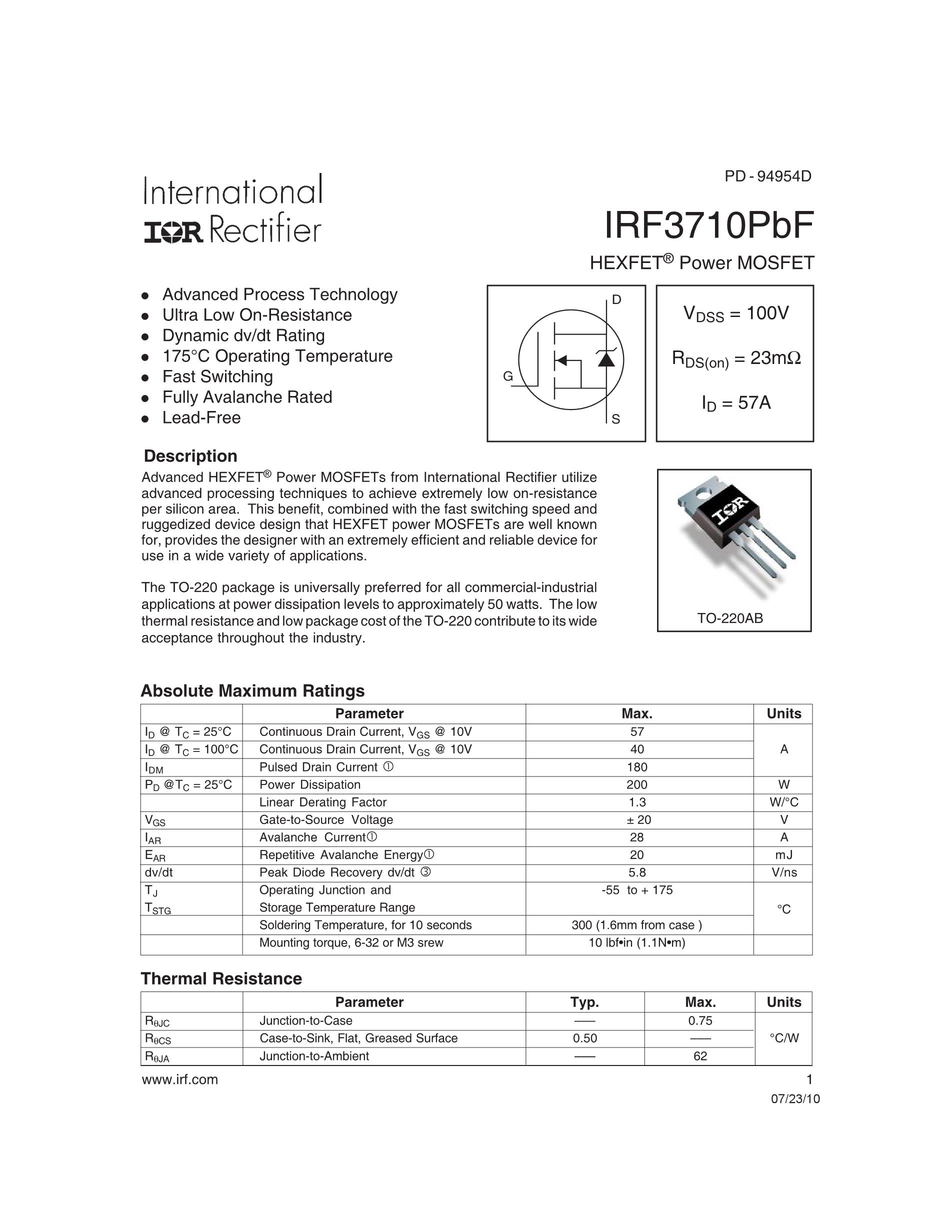 IRF3710's pdf picture 1