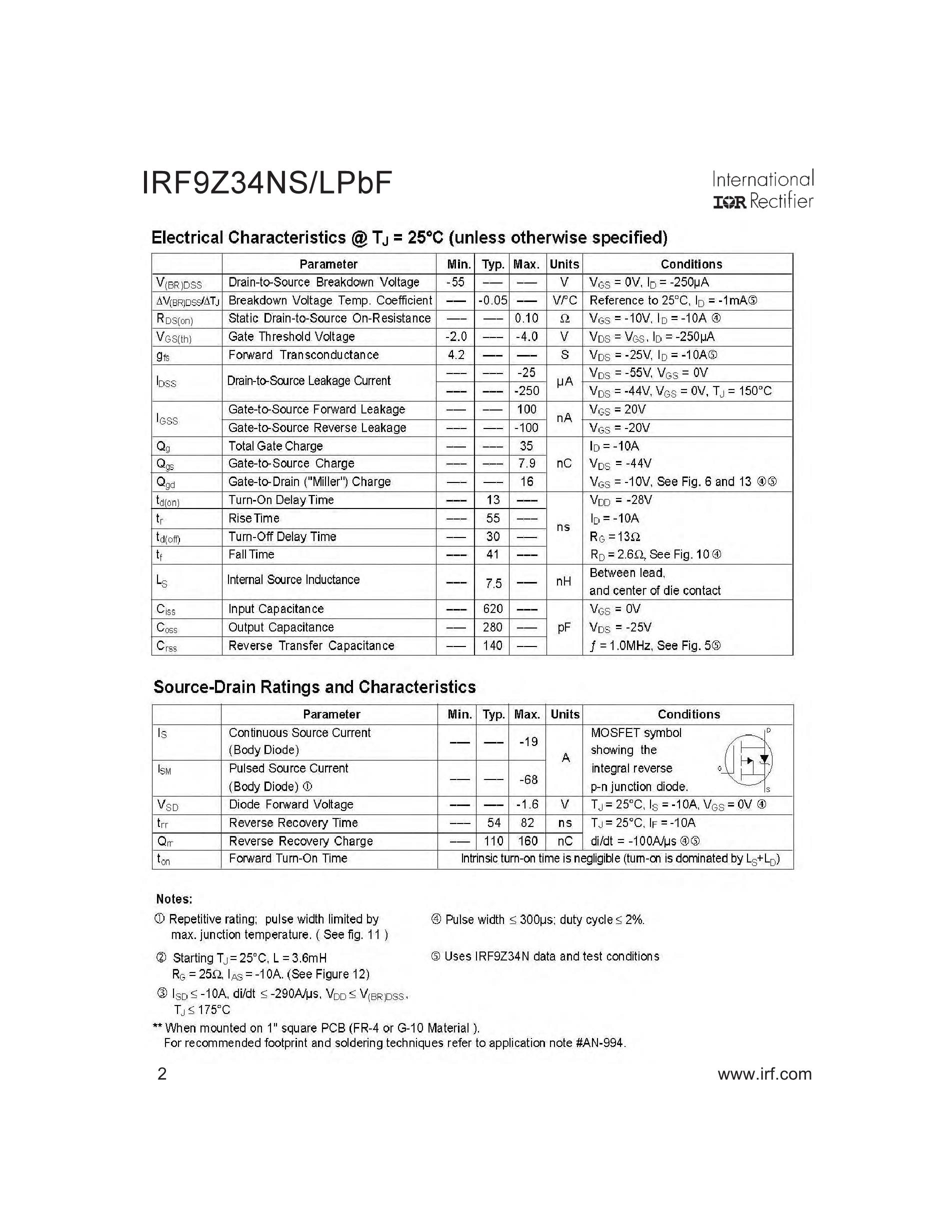 IRF9Z34NS's pdf picture 2