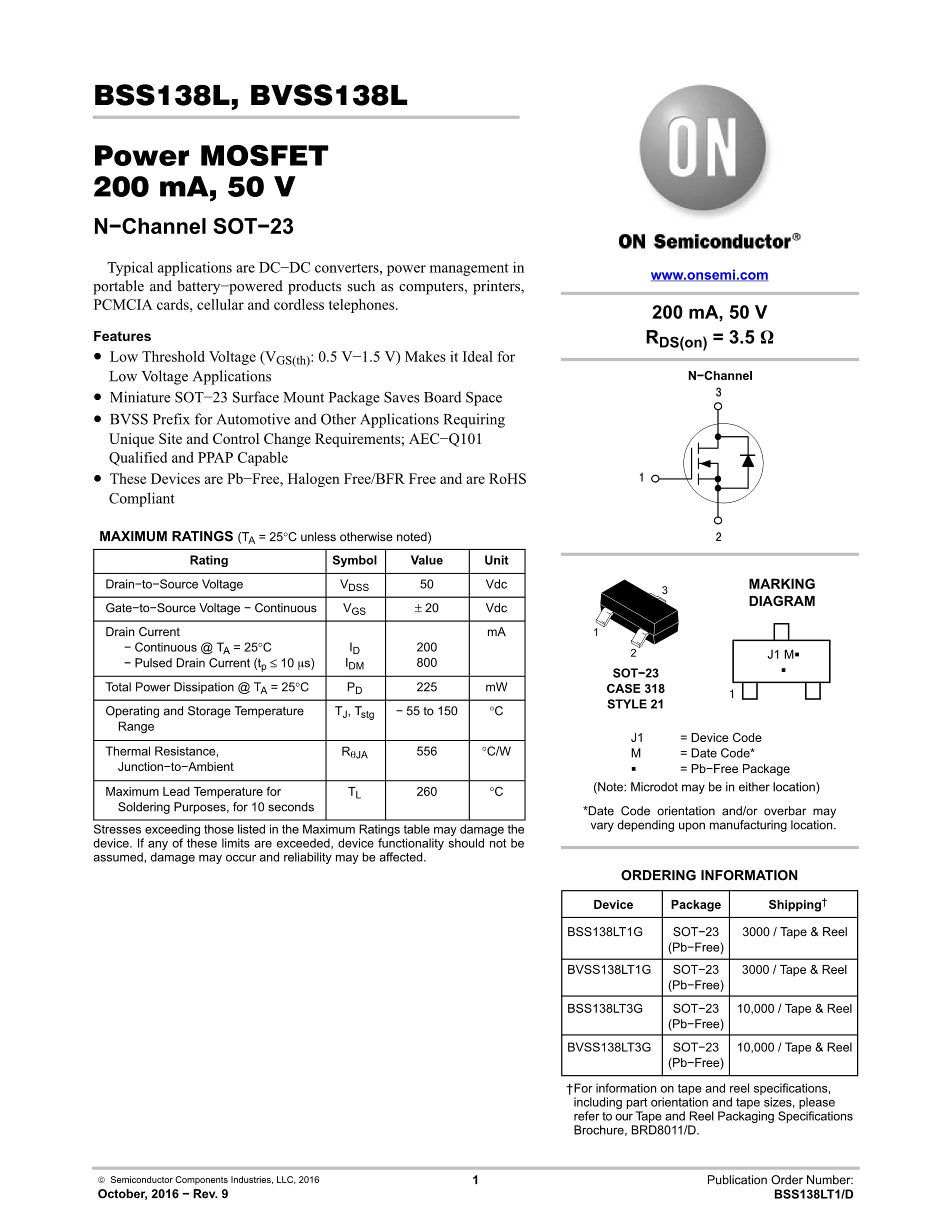 BSS138LT1G's pdf picture 1