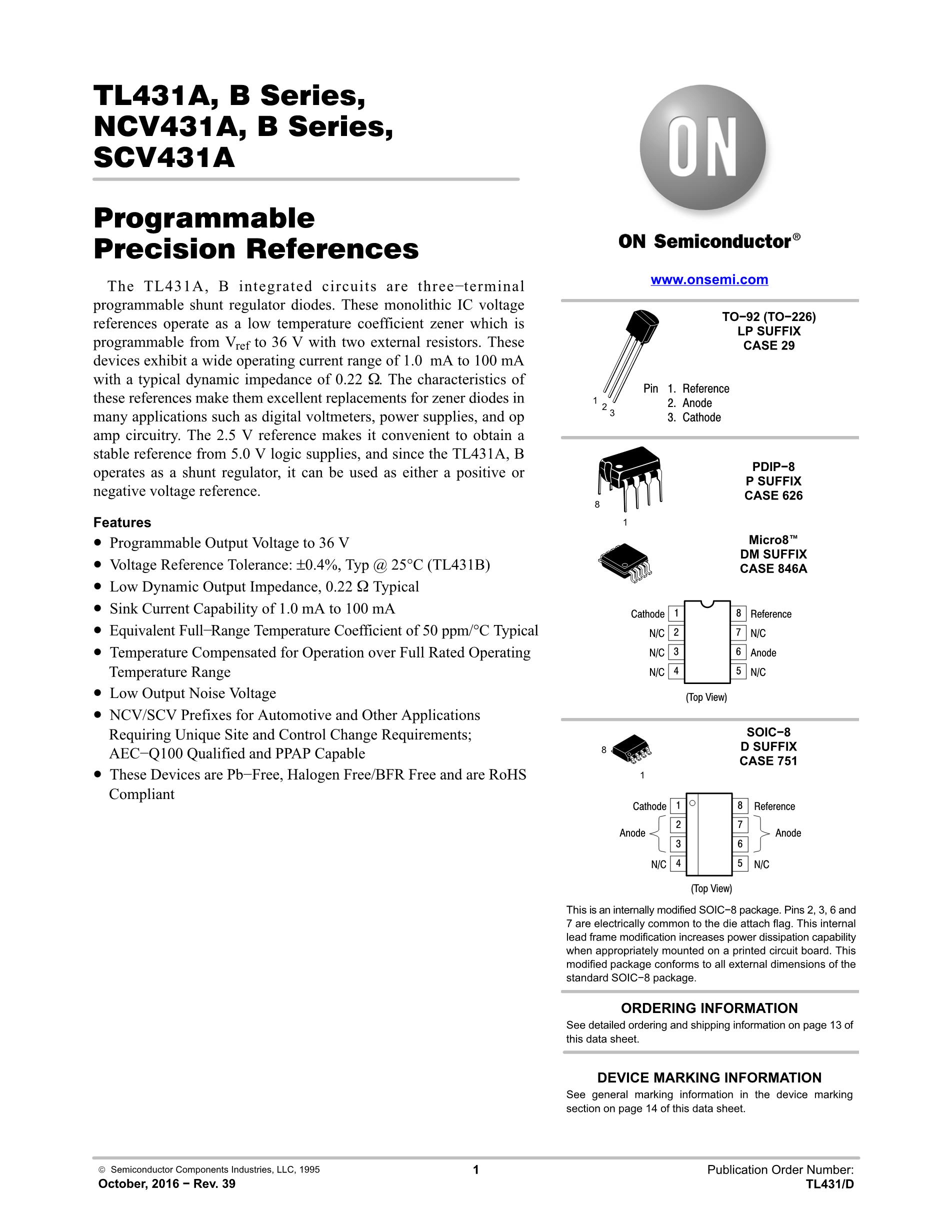 Tl431 datasheet на русском схема