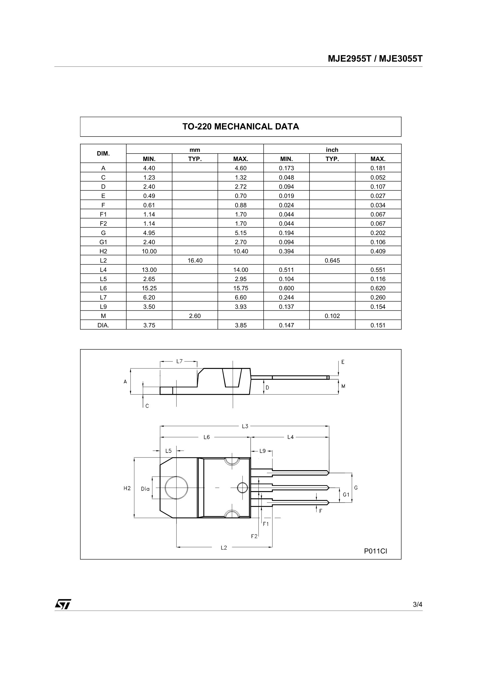 STMICROELECTRONICS MJE3055T's pdf picture 3