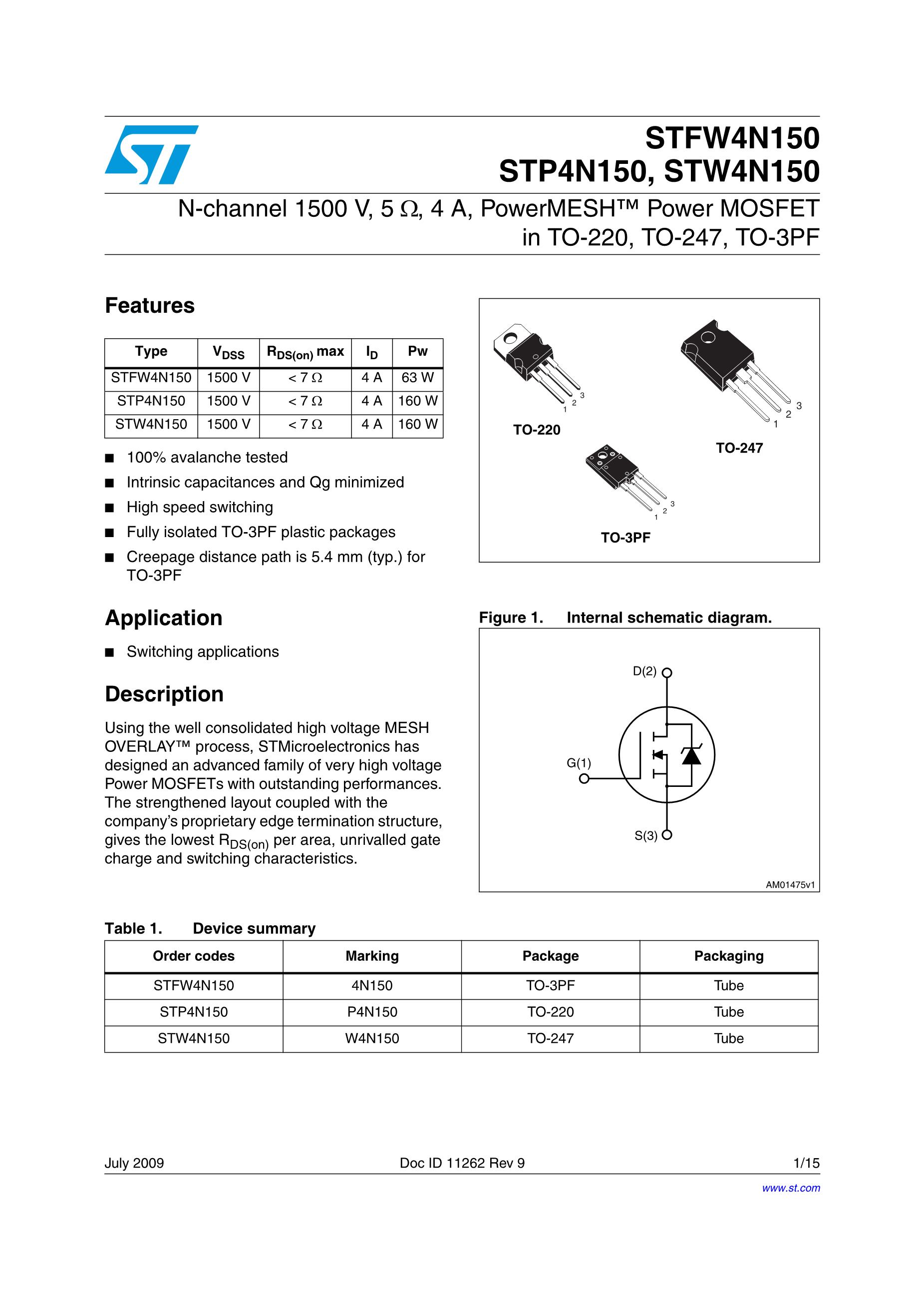 STP46NF30's pdf picture 1