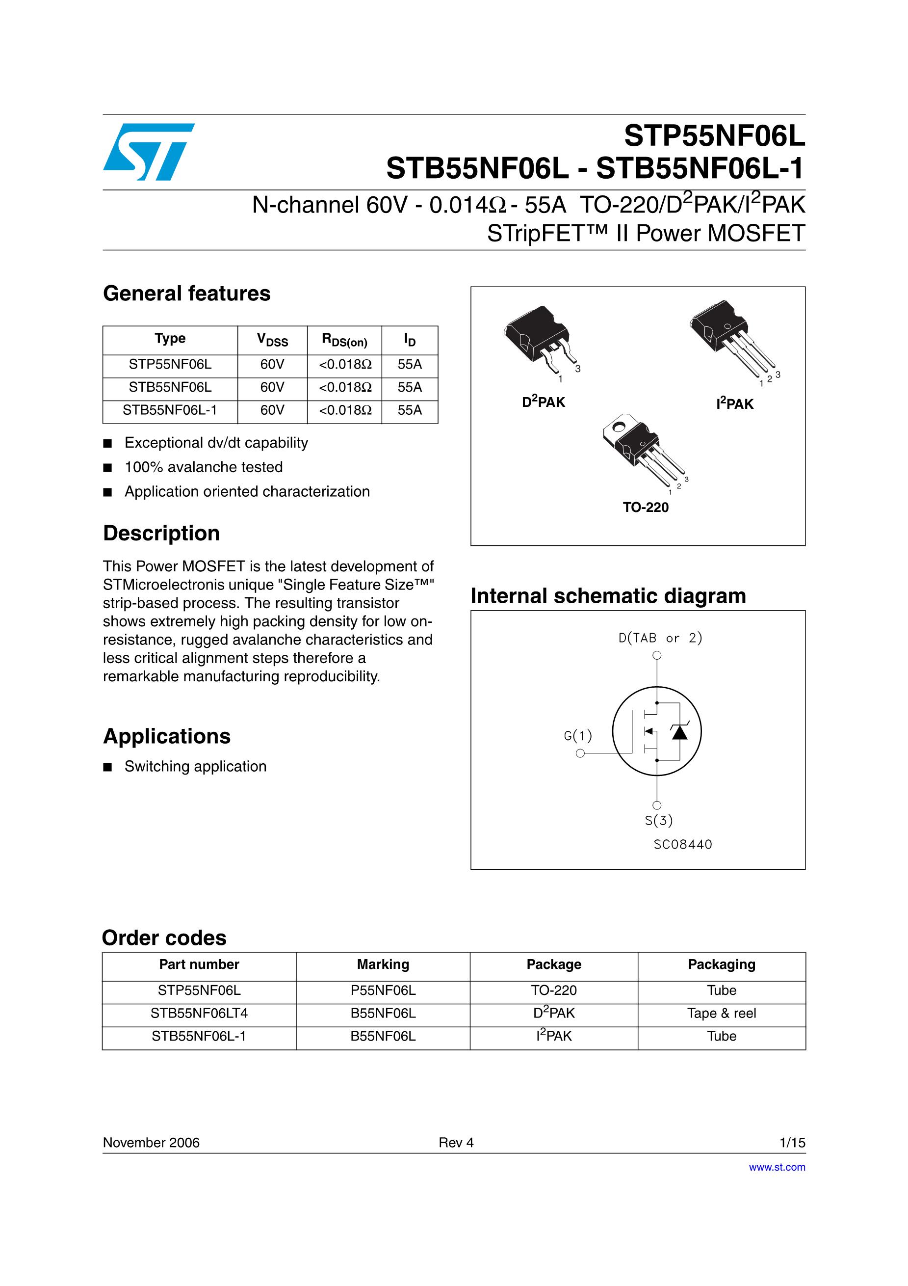 STP55NF06FP's pdf picture 1