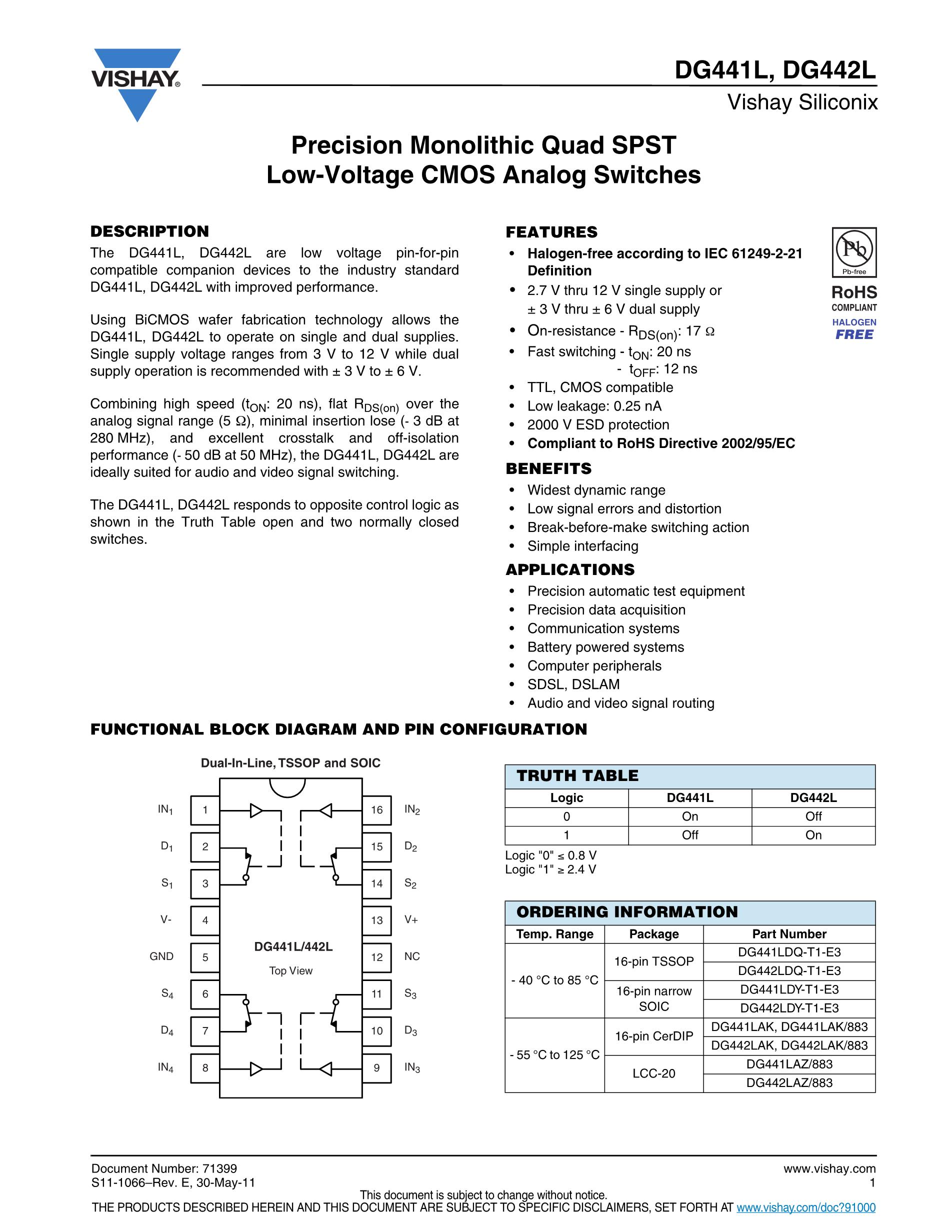 DG442LDQ-E3's pdf picture 1