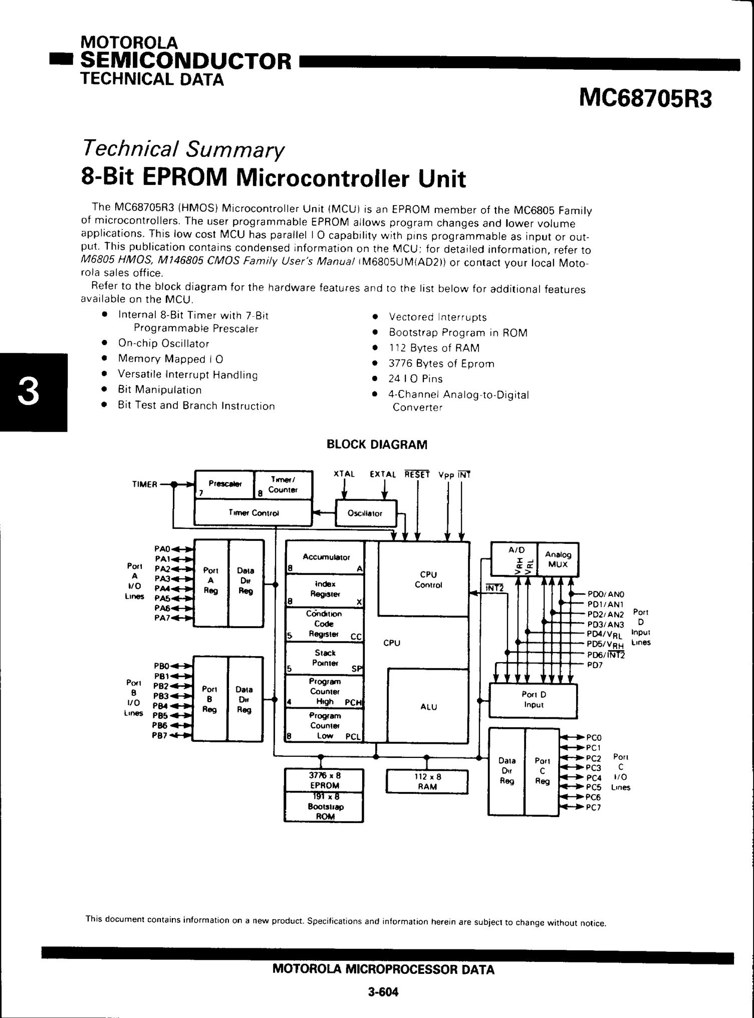 MC68705R3S's pdf picture 1