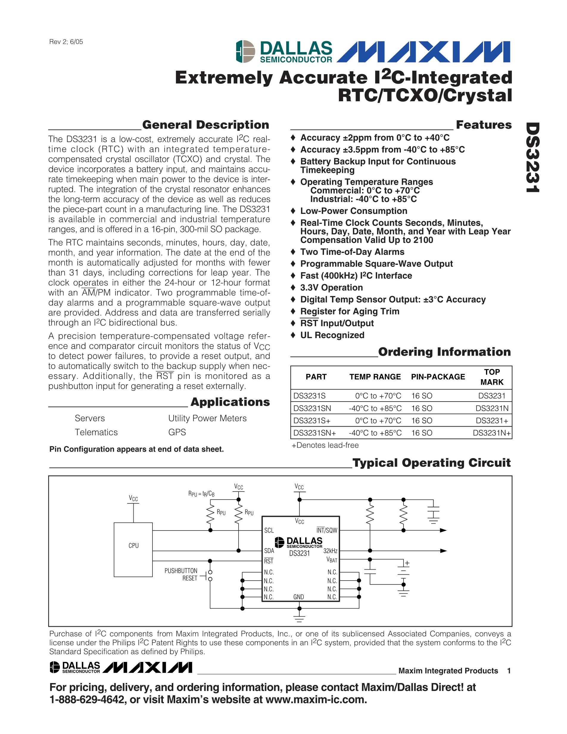 DS3231SN#T&R's pdf picture 1