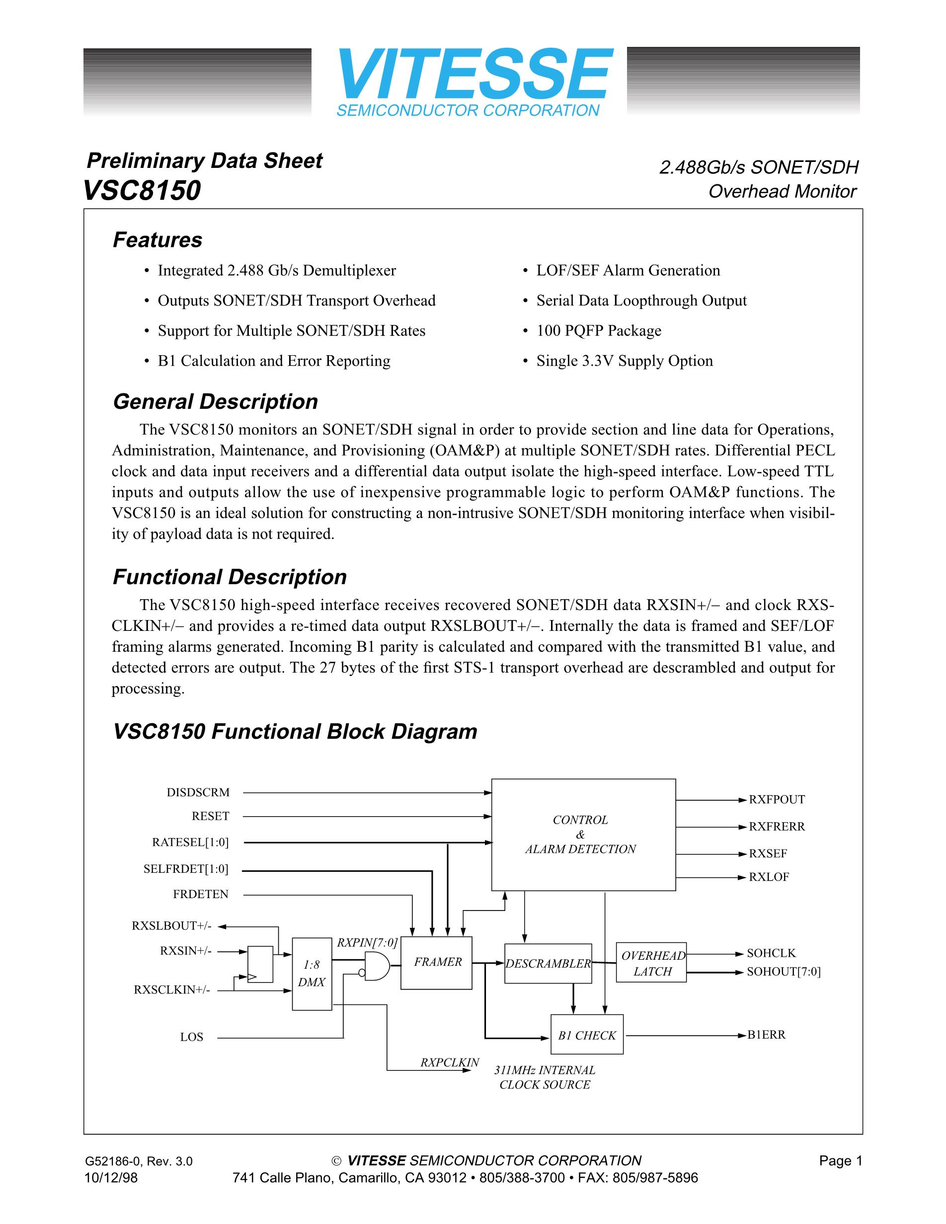 VSC8244HG's pdf picture 1