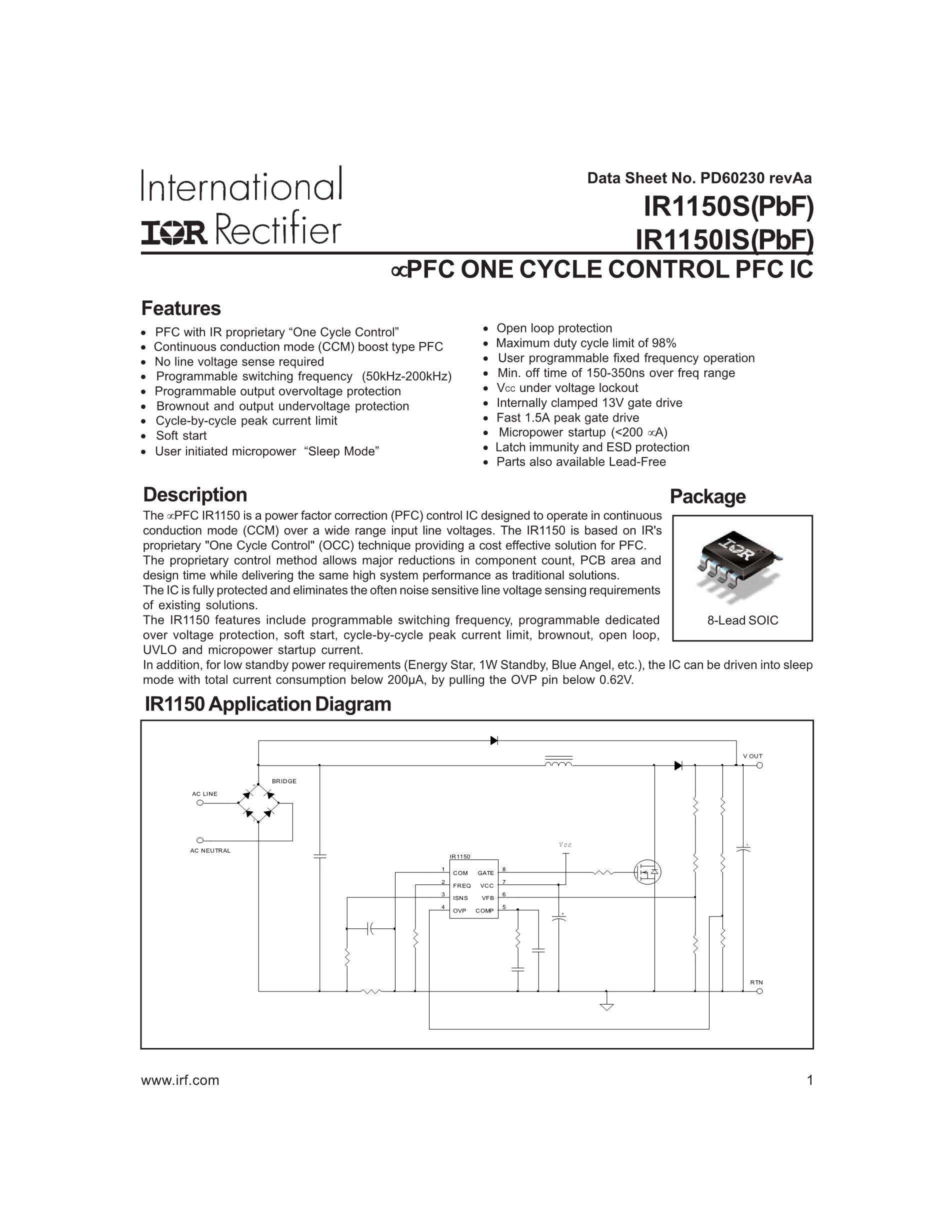 IR1150ISTRPBF's pdf picture 1