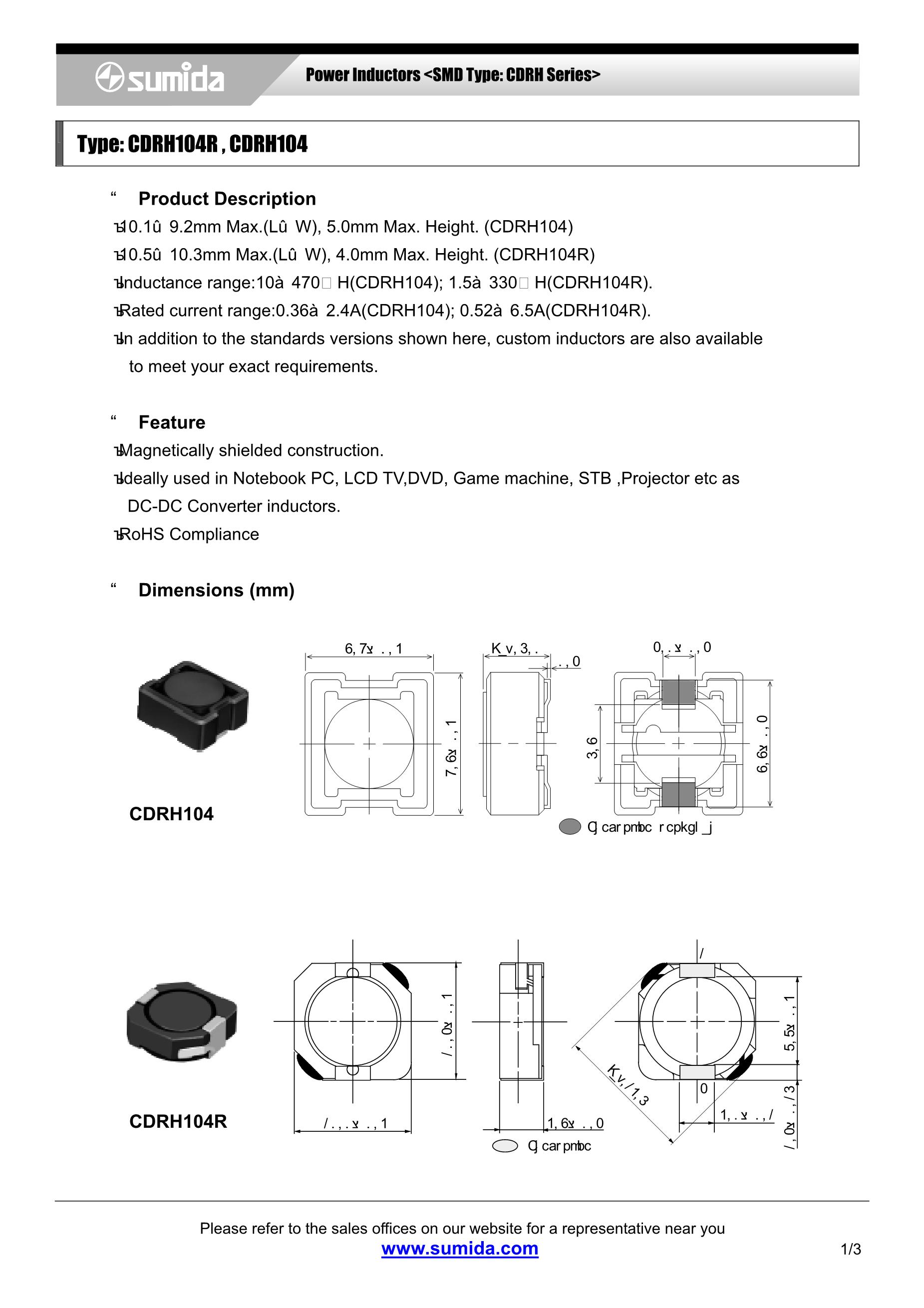 CDRH2D14-100MT's pdf picture 1