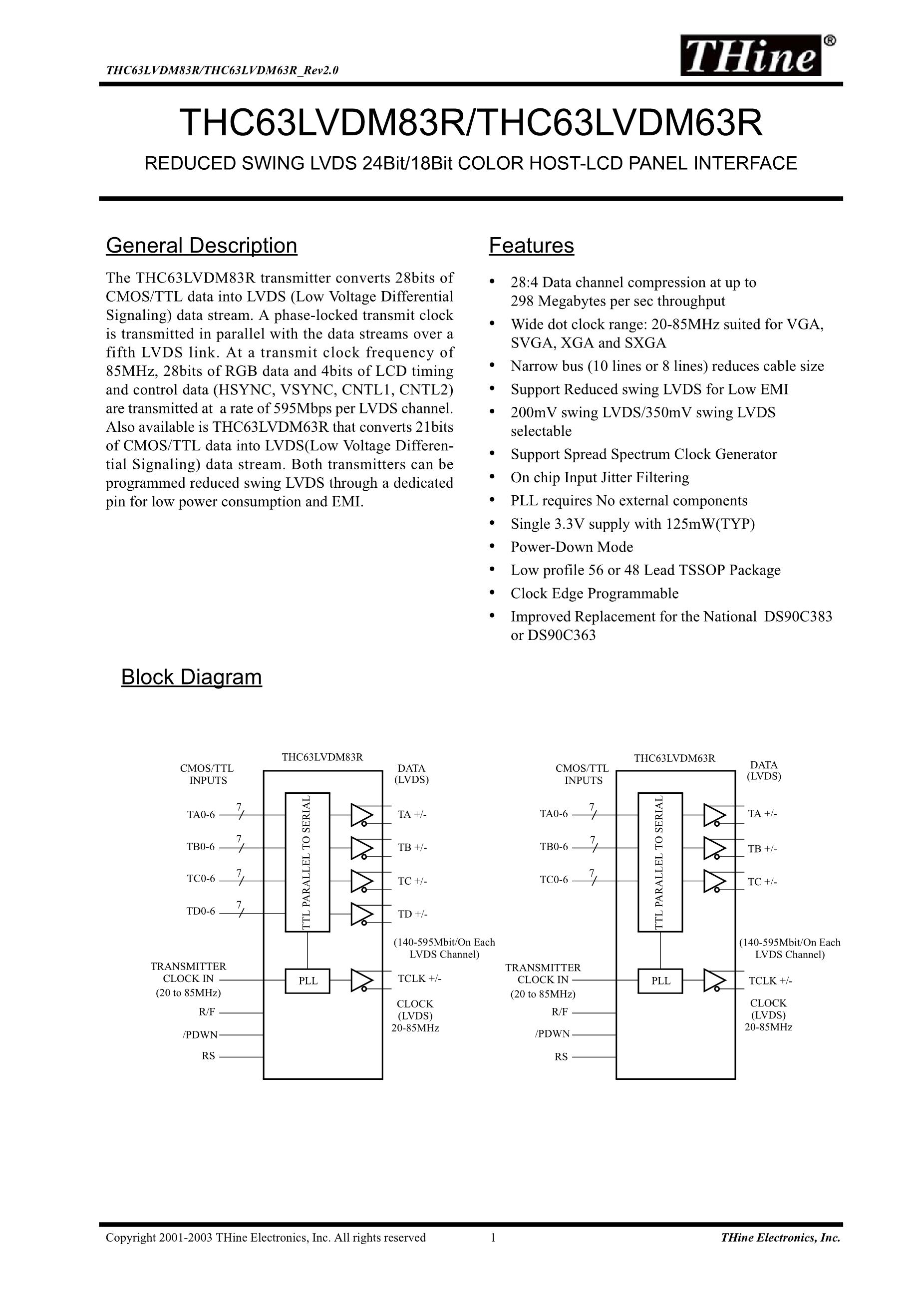 THC63LVDM83A-G's pdf picture 1