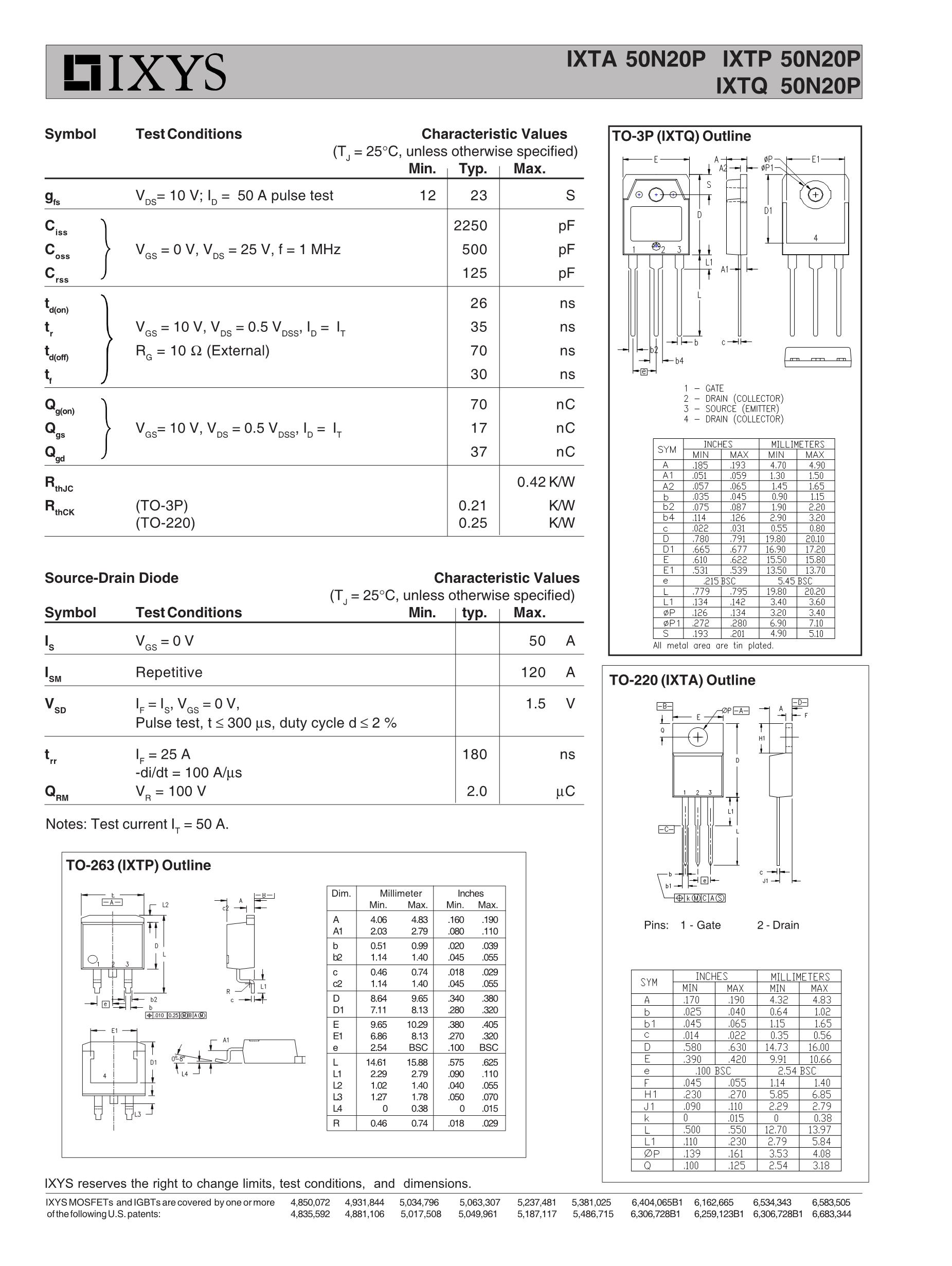 IXTQ82N25P IXYS MOS 82A 250V's pdf picture 2