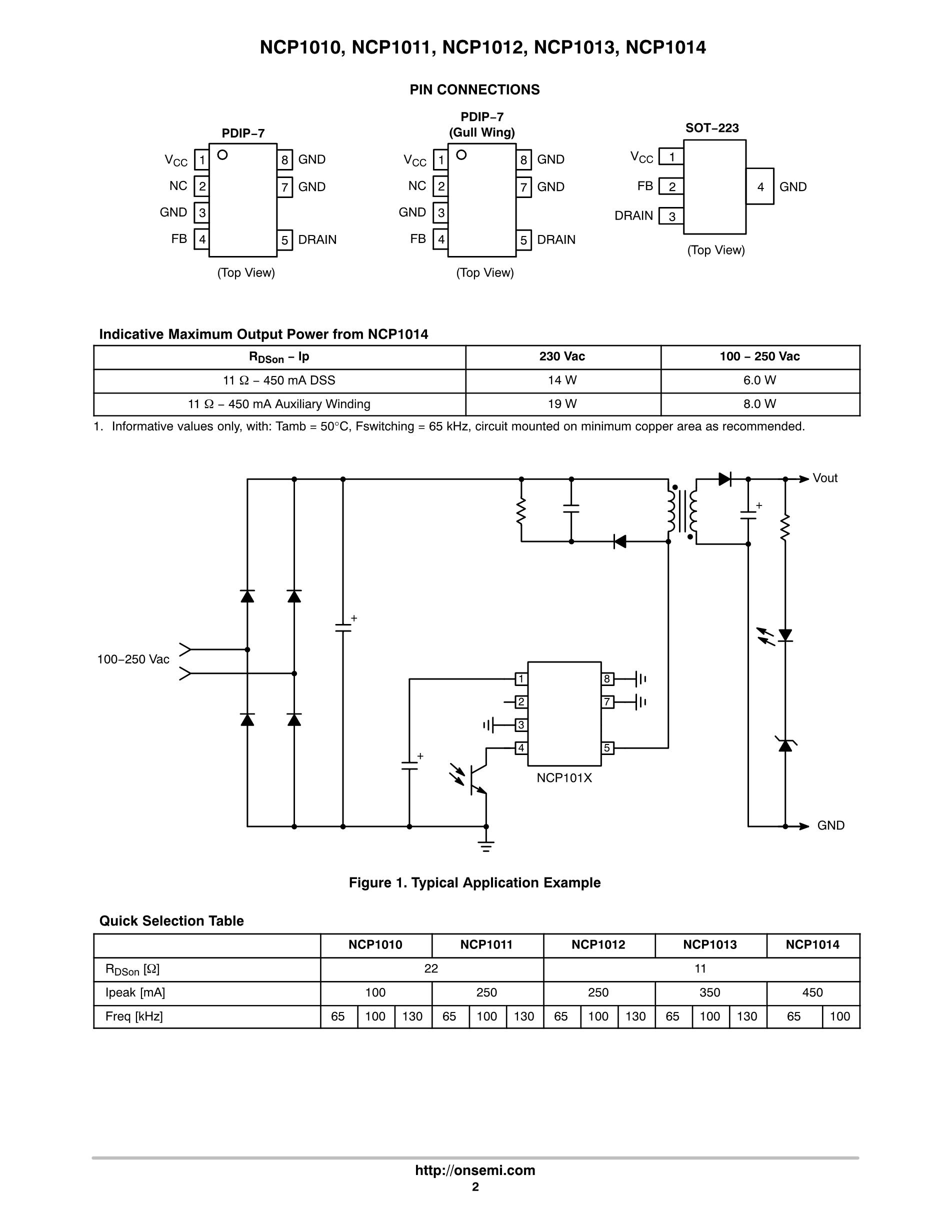 NCP1271B100R2G's pdf picture 2