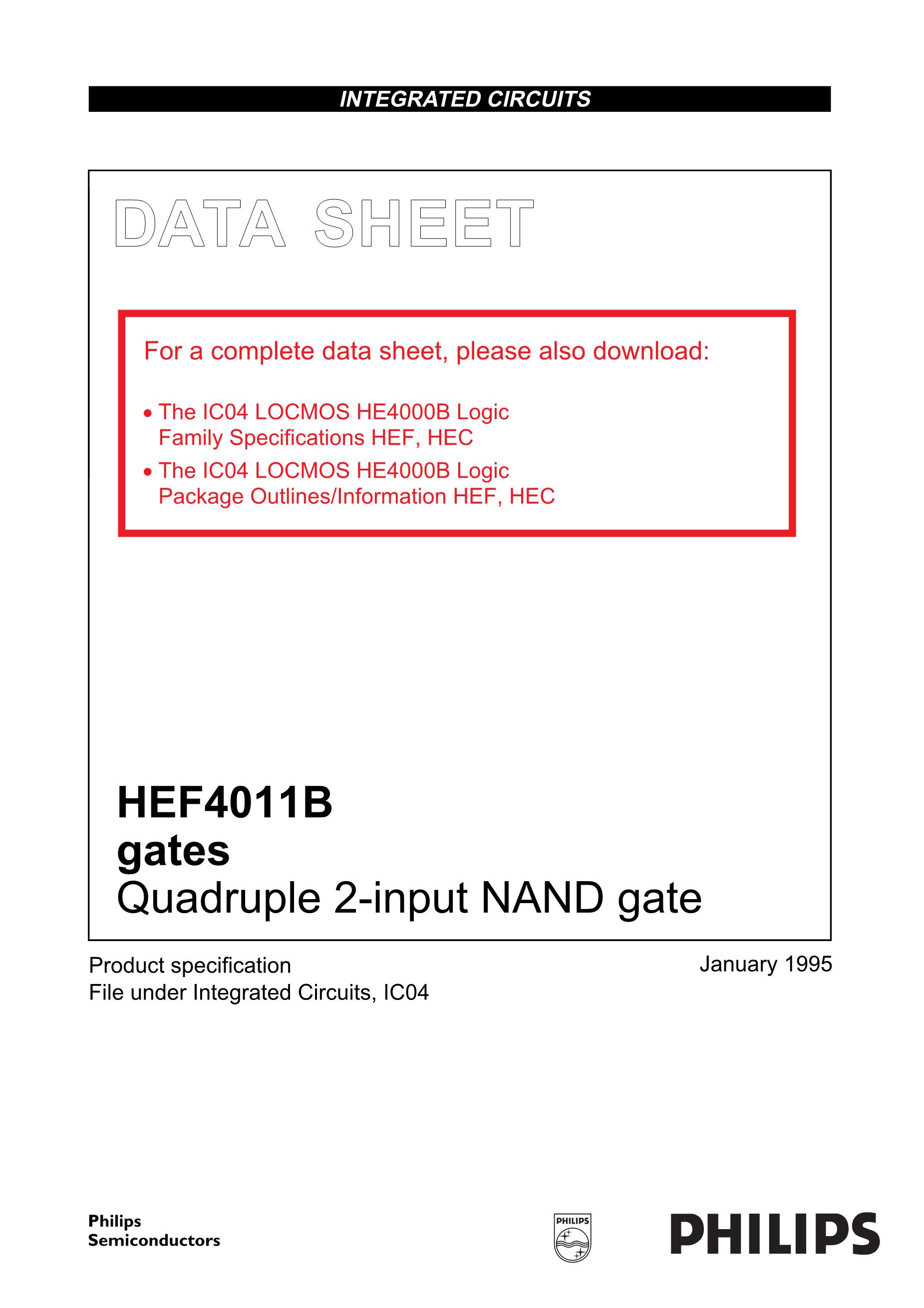 HEF4011BP's pdf picture 1