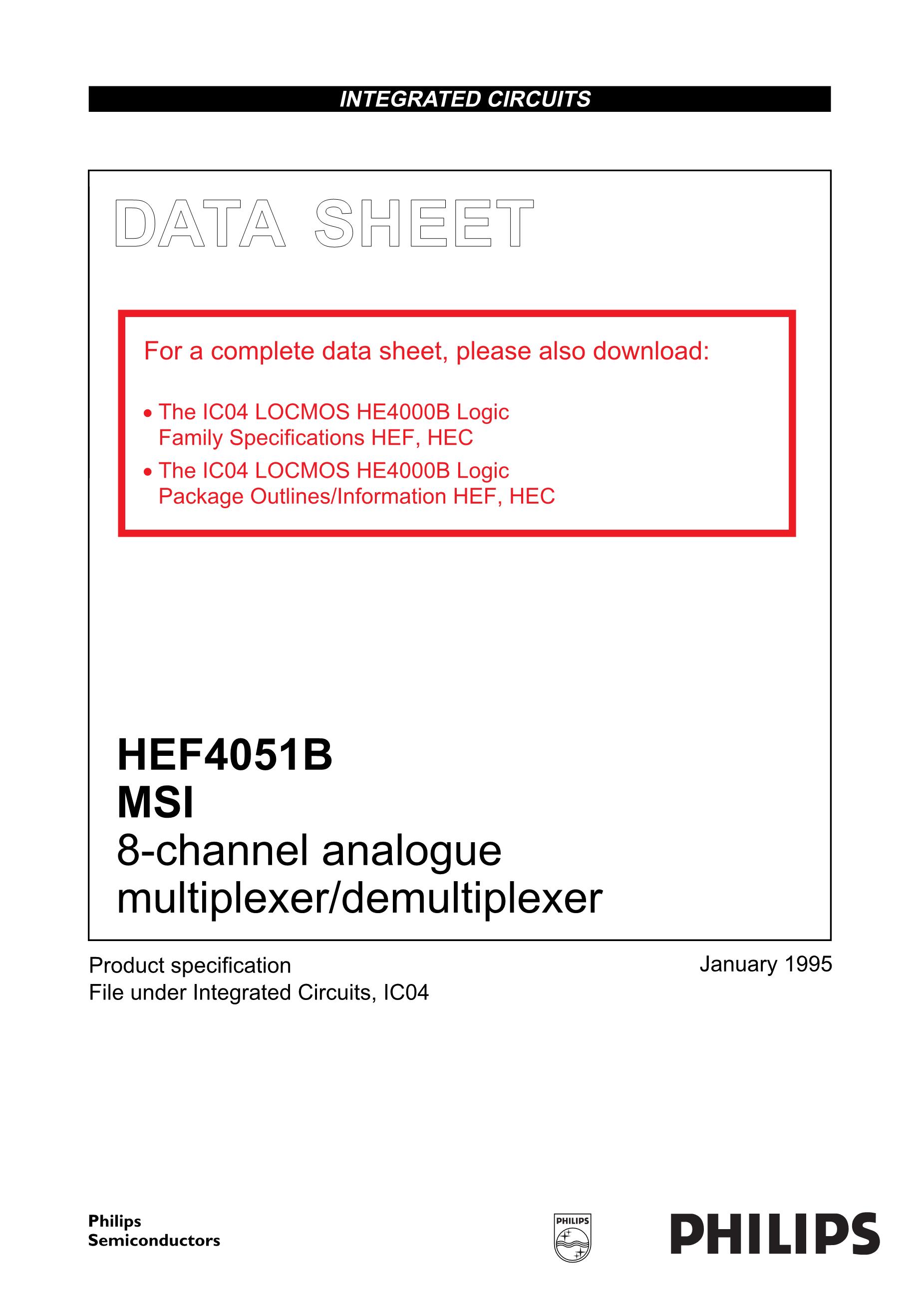 HEF4051BP's pdf picture 1