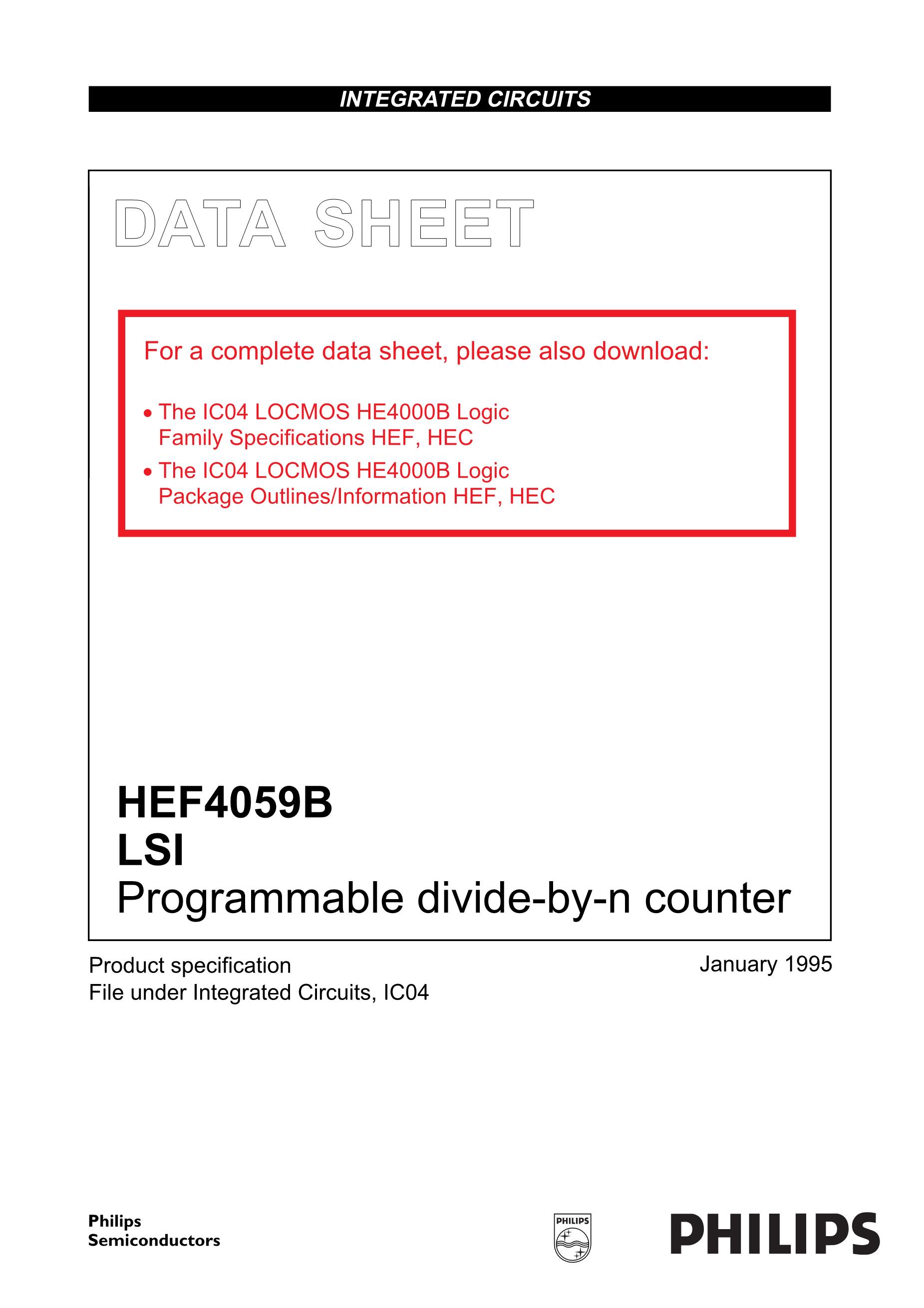 HEF4059BT's pdf picture 1