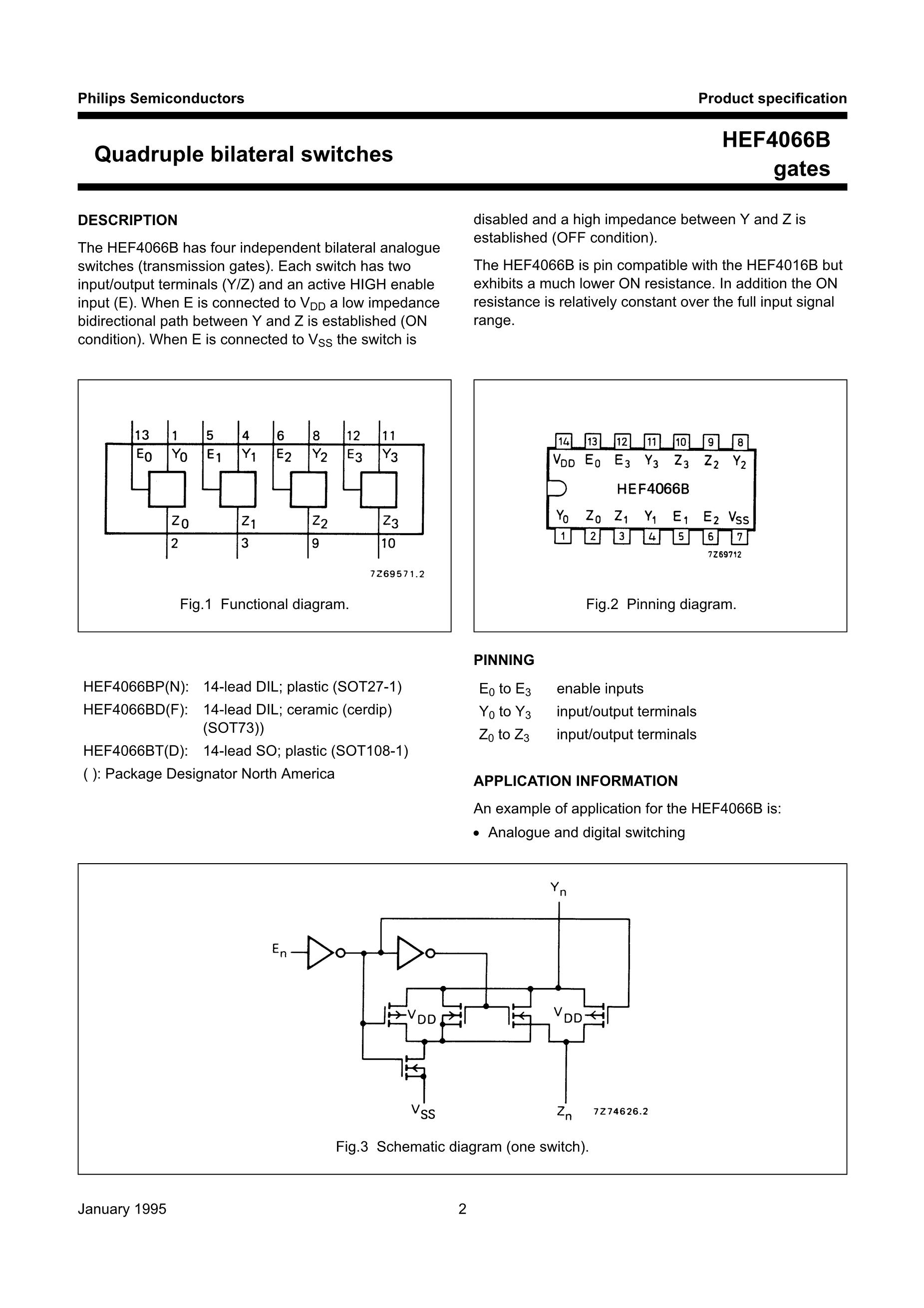 74hc4066d схема включения