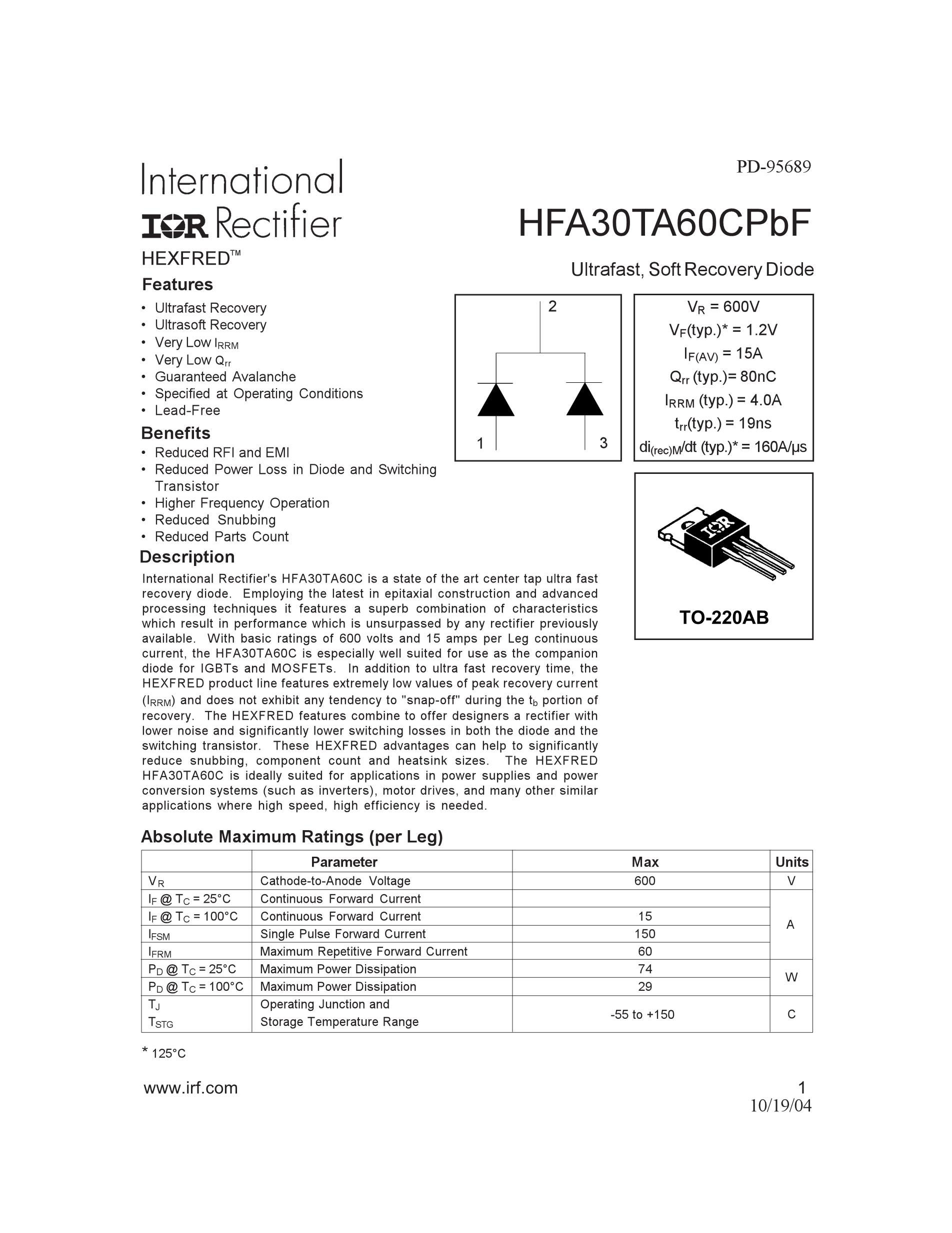 HFA30PA60C's pdf picture 1