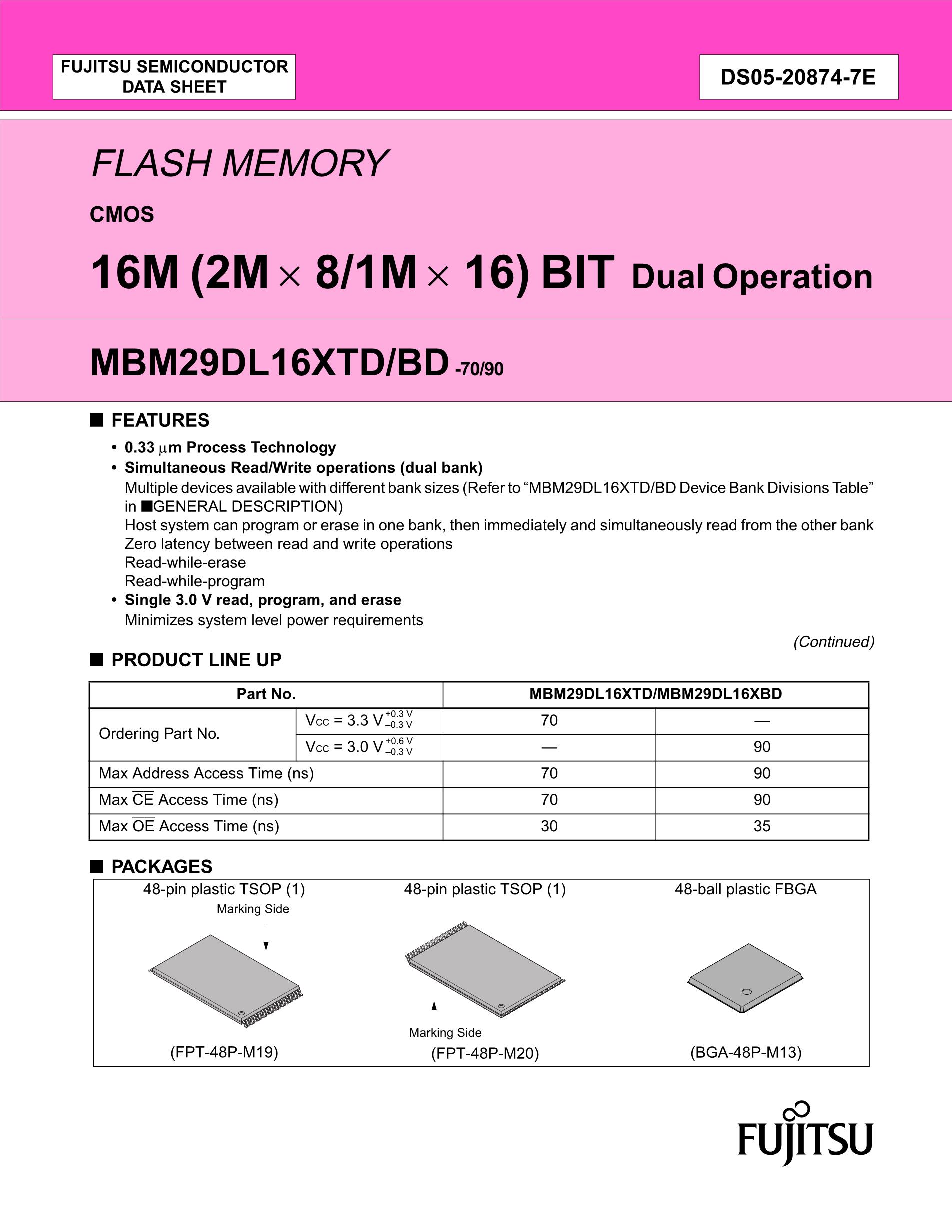 MBM29F200BA-90PFTN's pdf picture 1