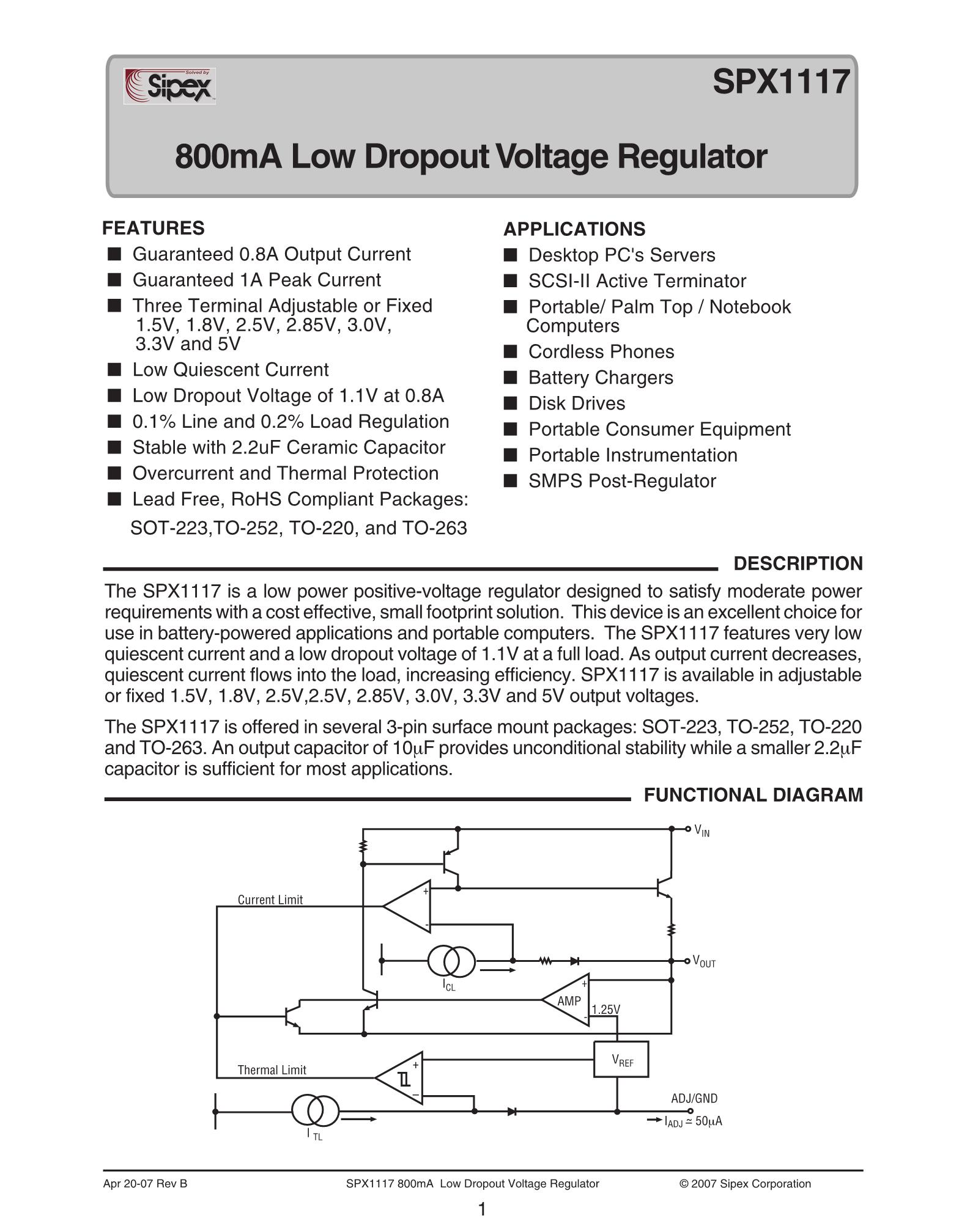 SPX1585AT-L/TR's pdf picture 1