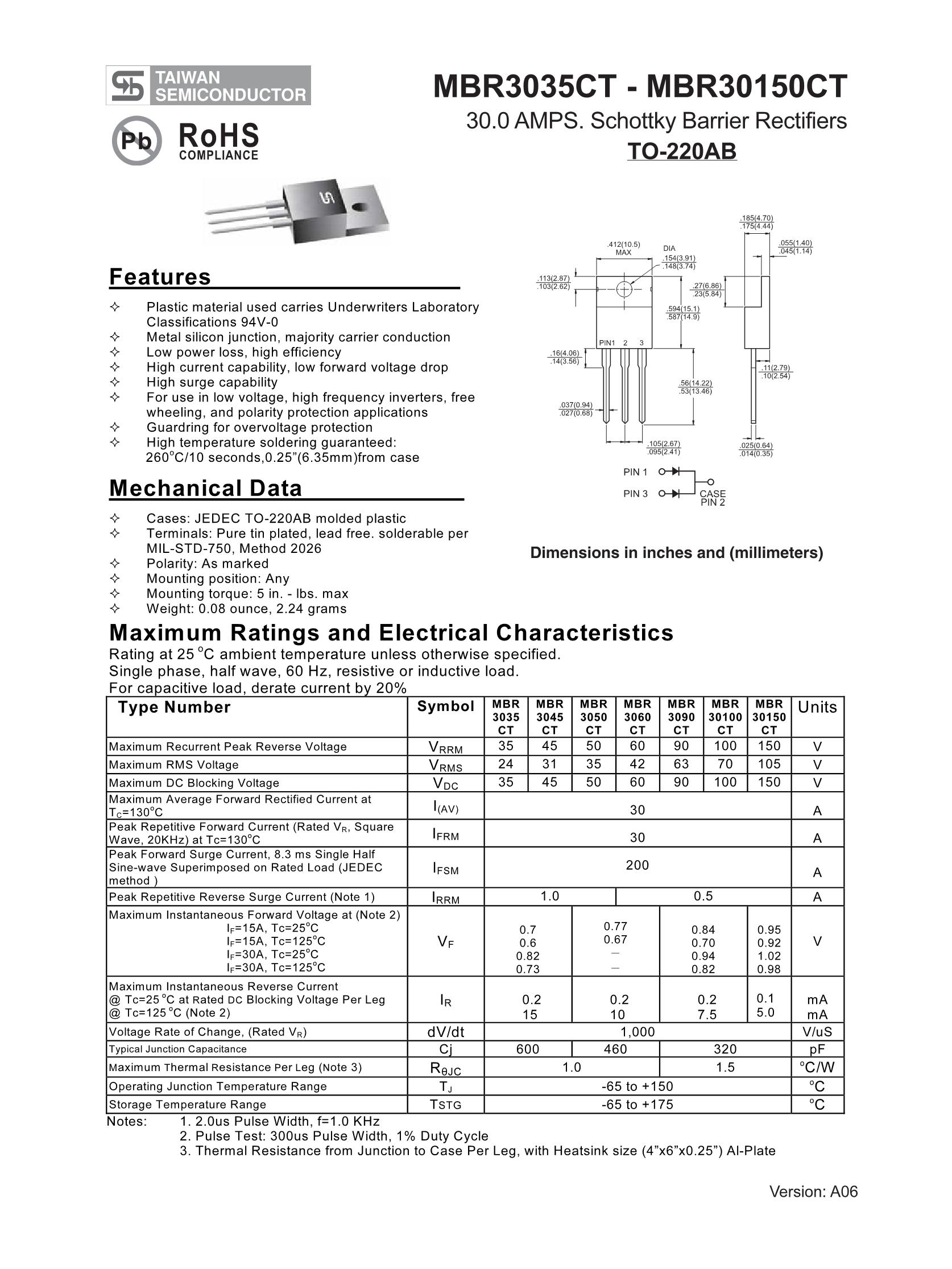 MBR30H100CT-E3/4W's pdf picture 1
