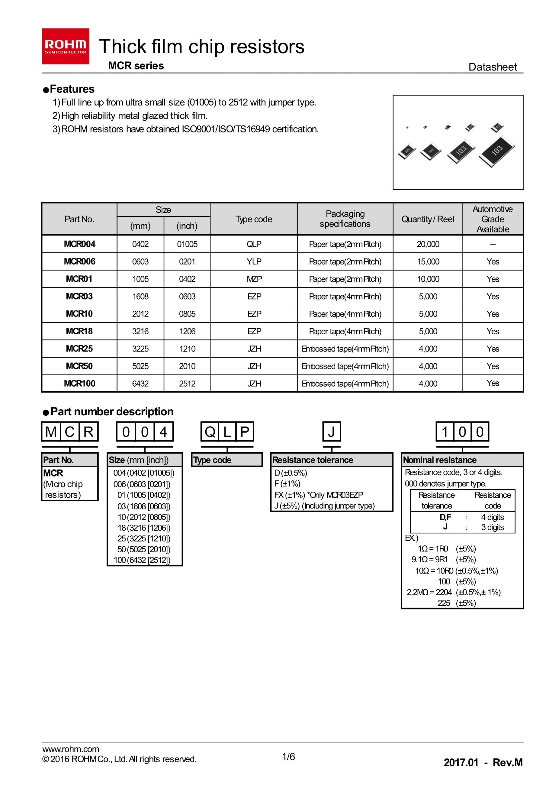 ROHM SEMICON RB160M-30TR(5PCS)'s pdf picture 1