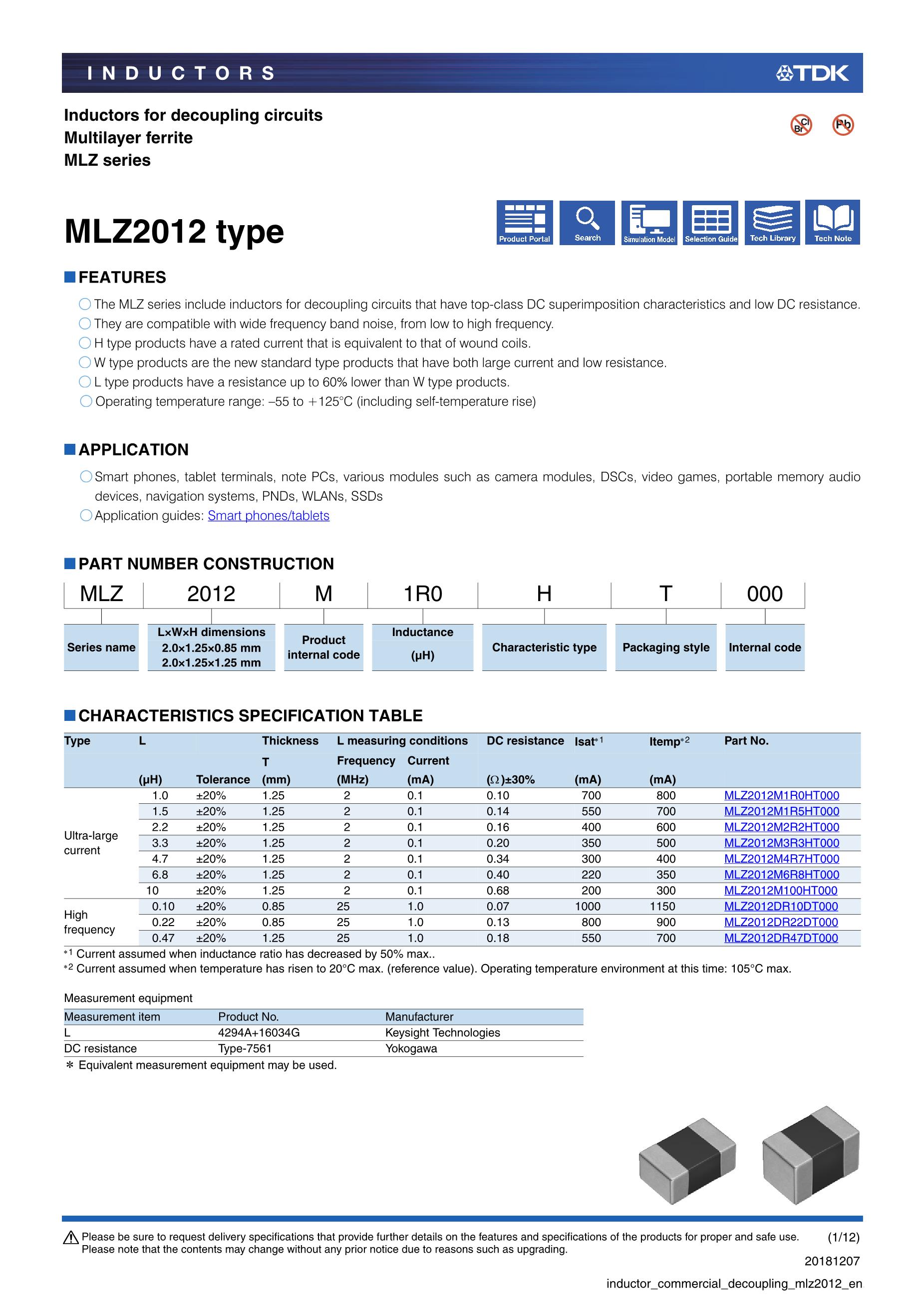 MLZ2012N100LT000's pdf picture 1