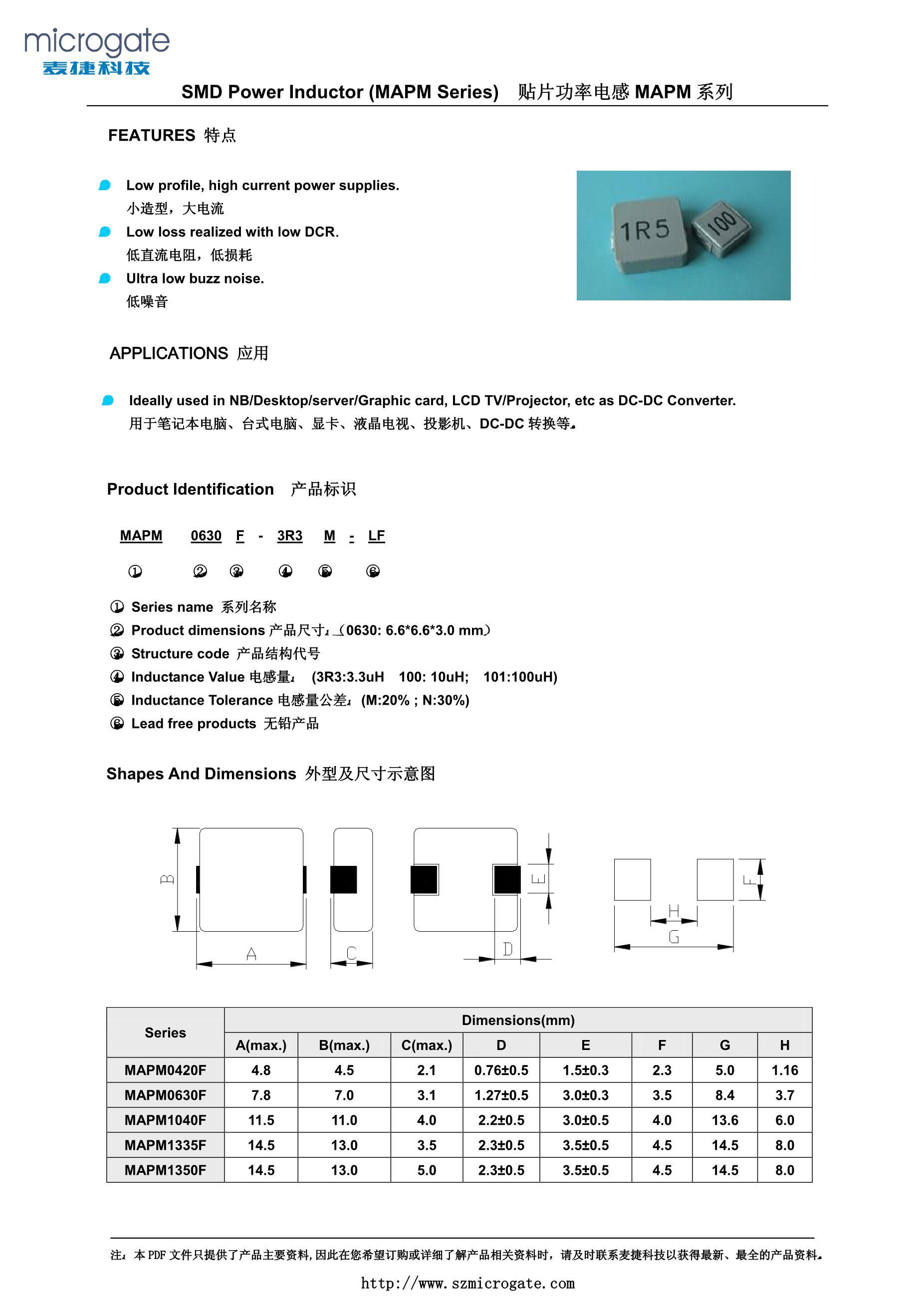 MAPM0630F-1R5M-LF's pdf picture 1