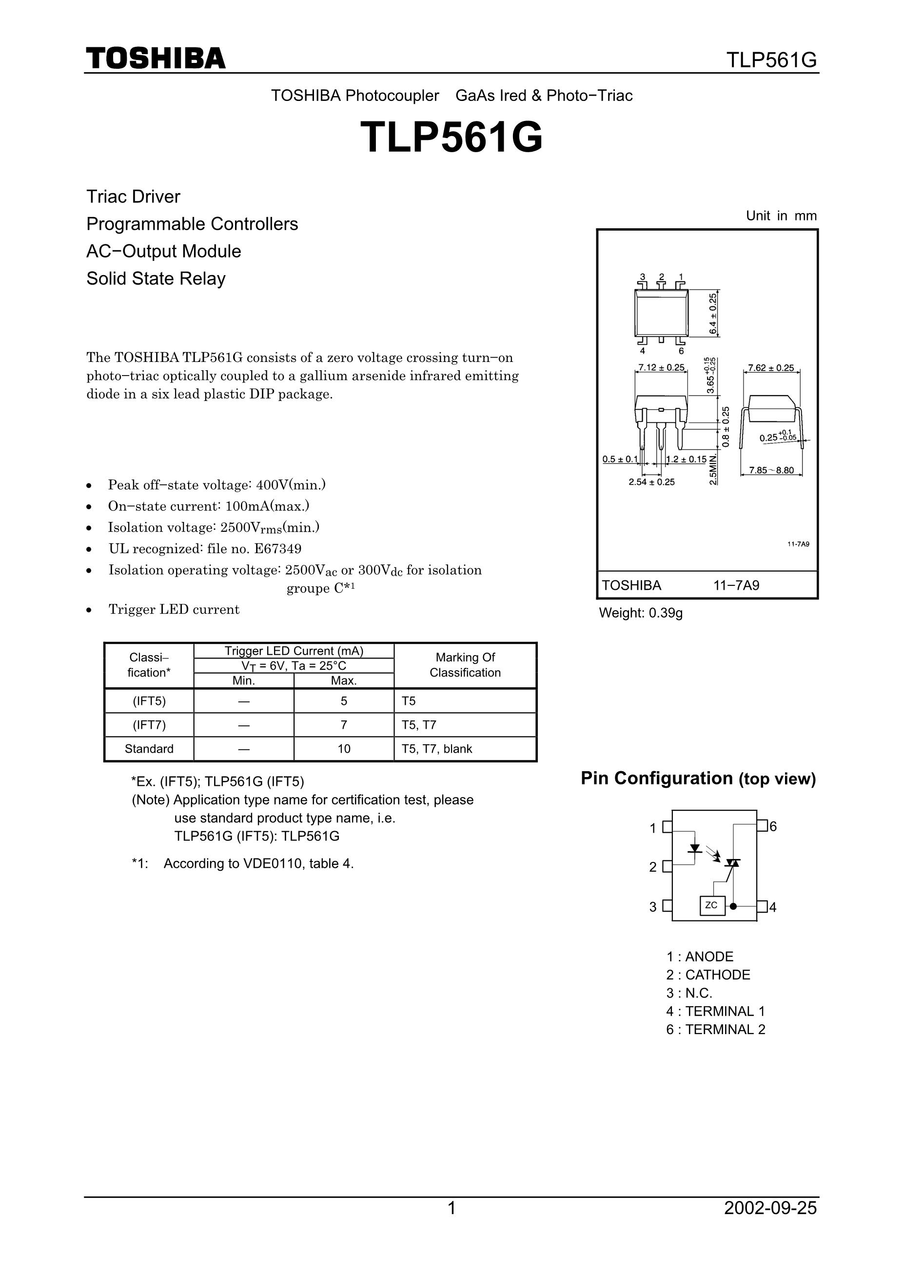 TLP561G's pdf picture 1