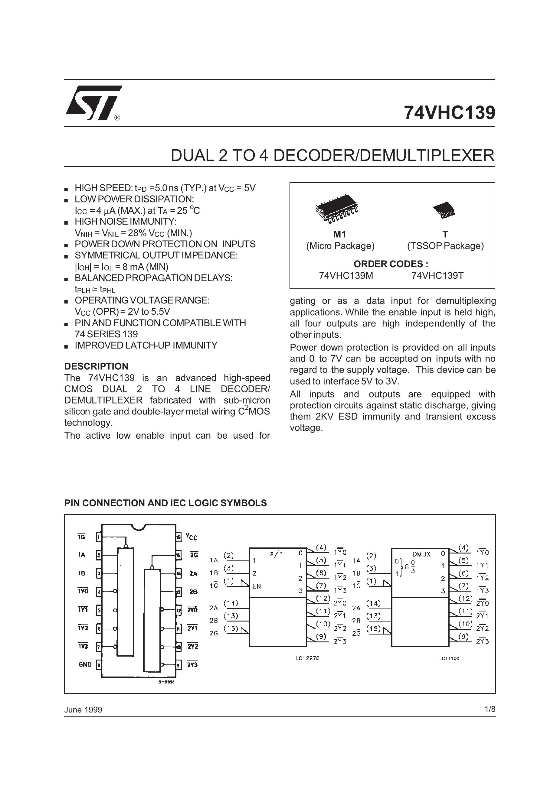 74VHC139M's pdf picture 1