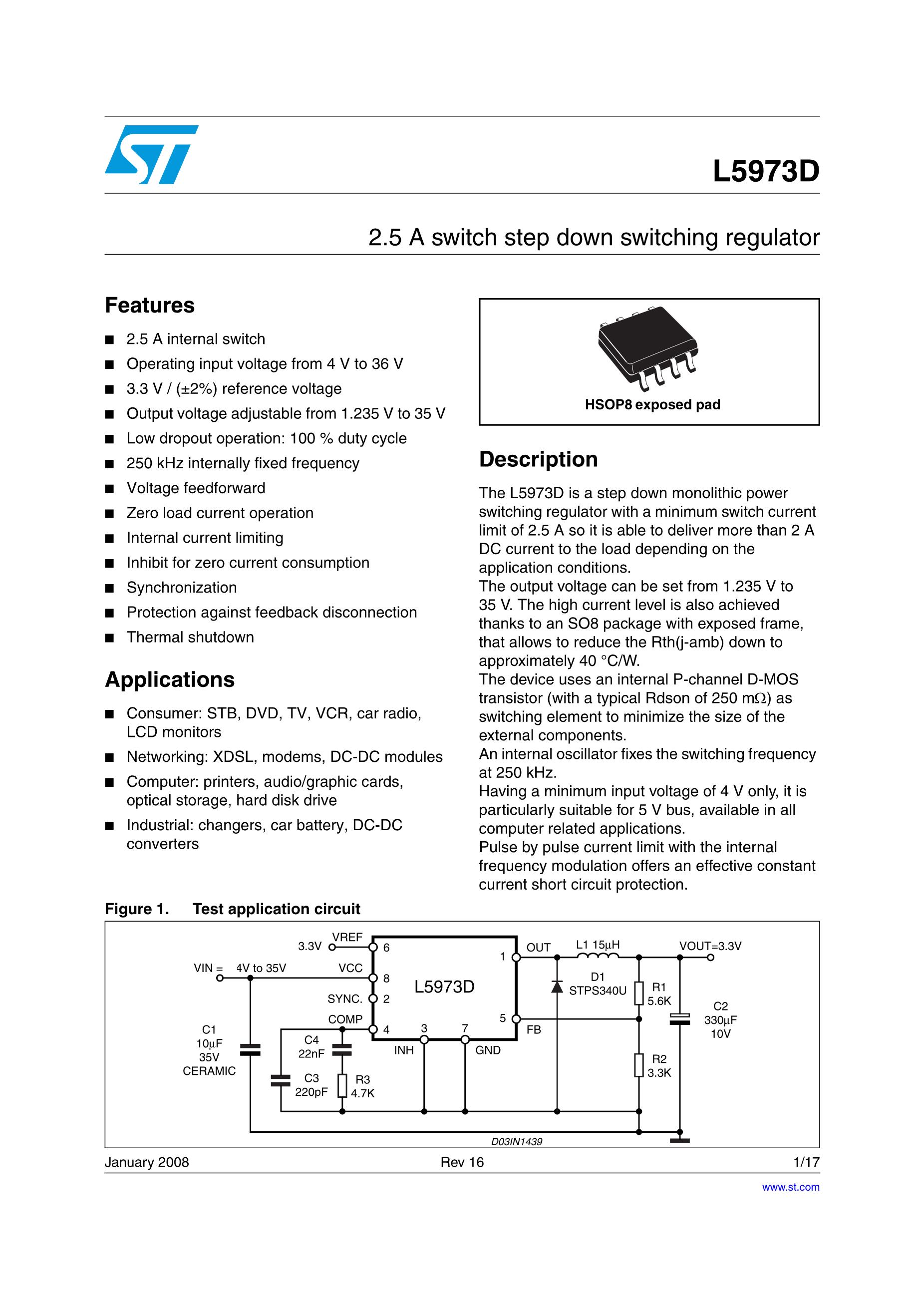 STMicroelectronics L5973D013TR's pdf picture 1