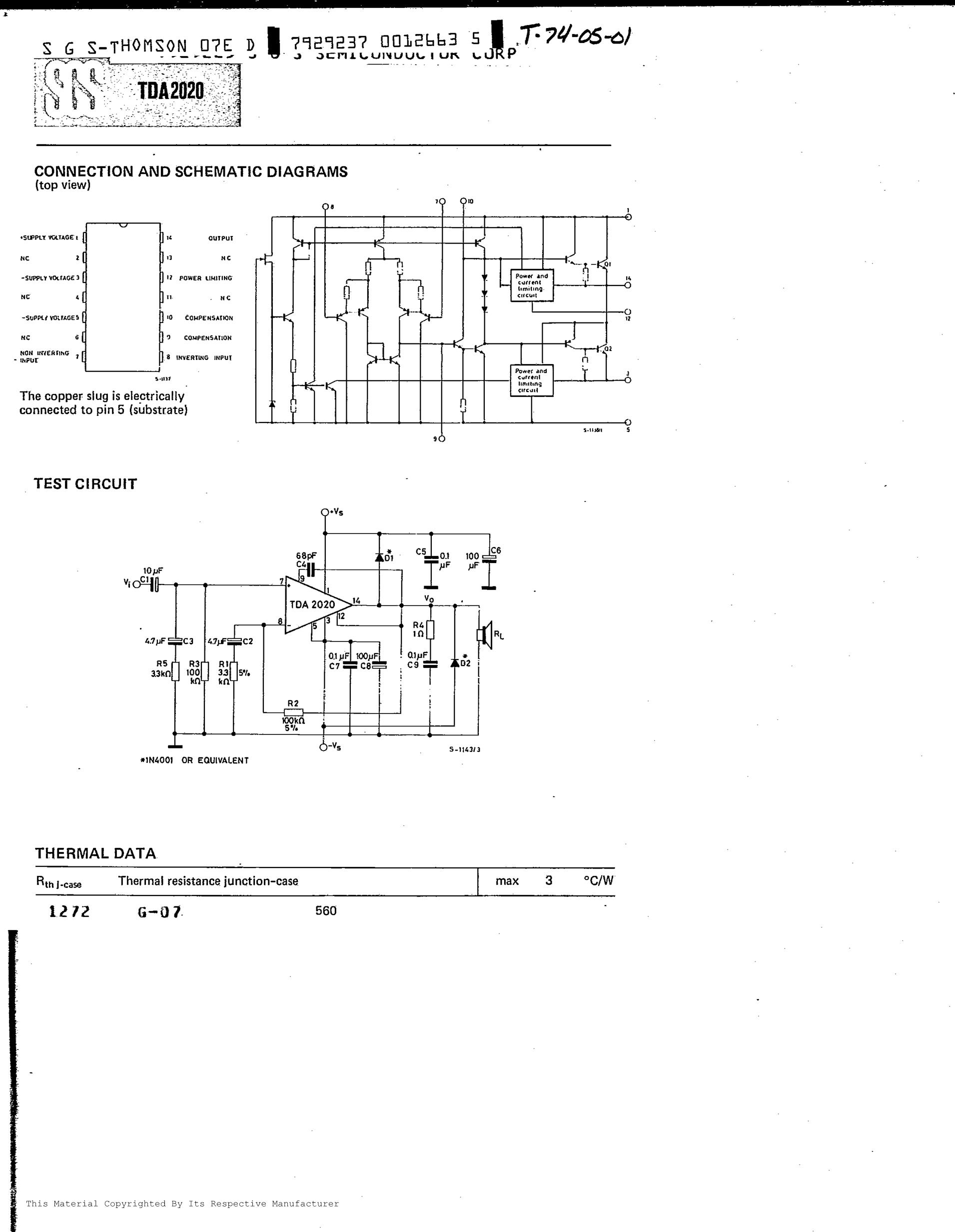 TDA2822 6-9V's pdf picture 2