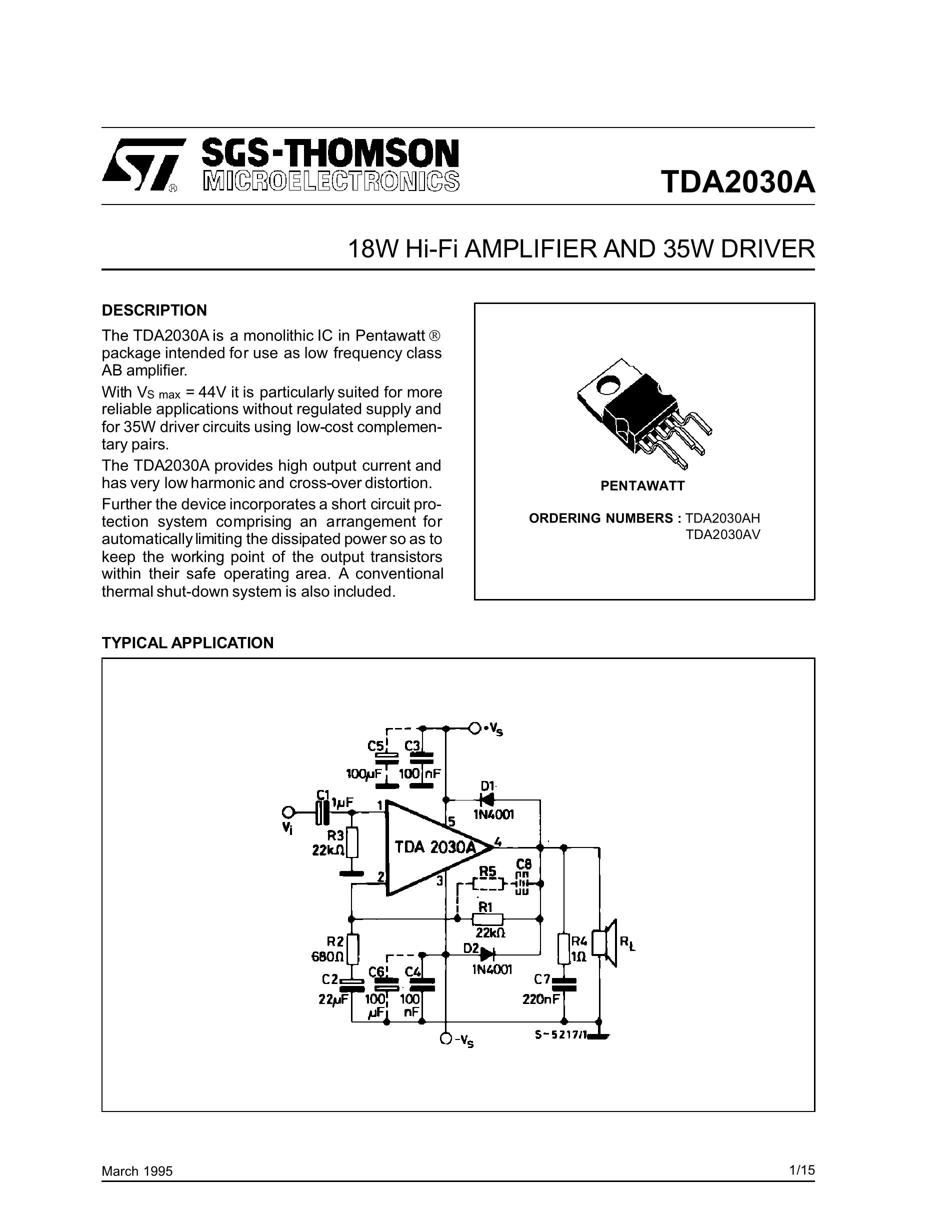 TDA2030A's pdf picture 1
