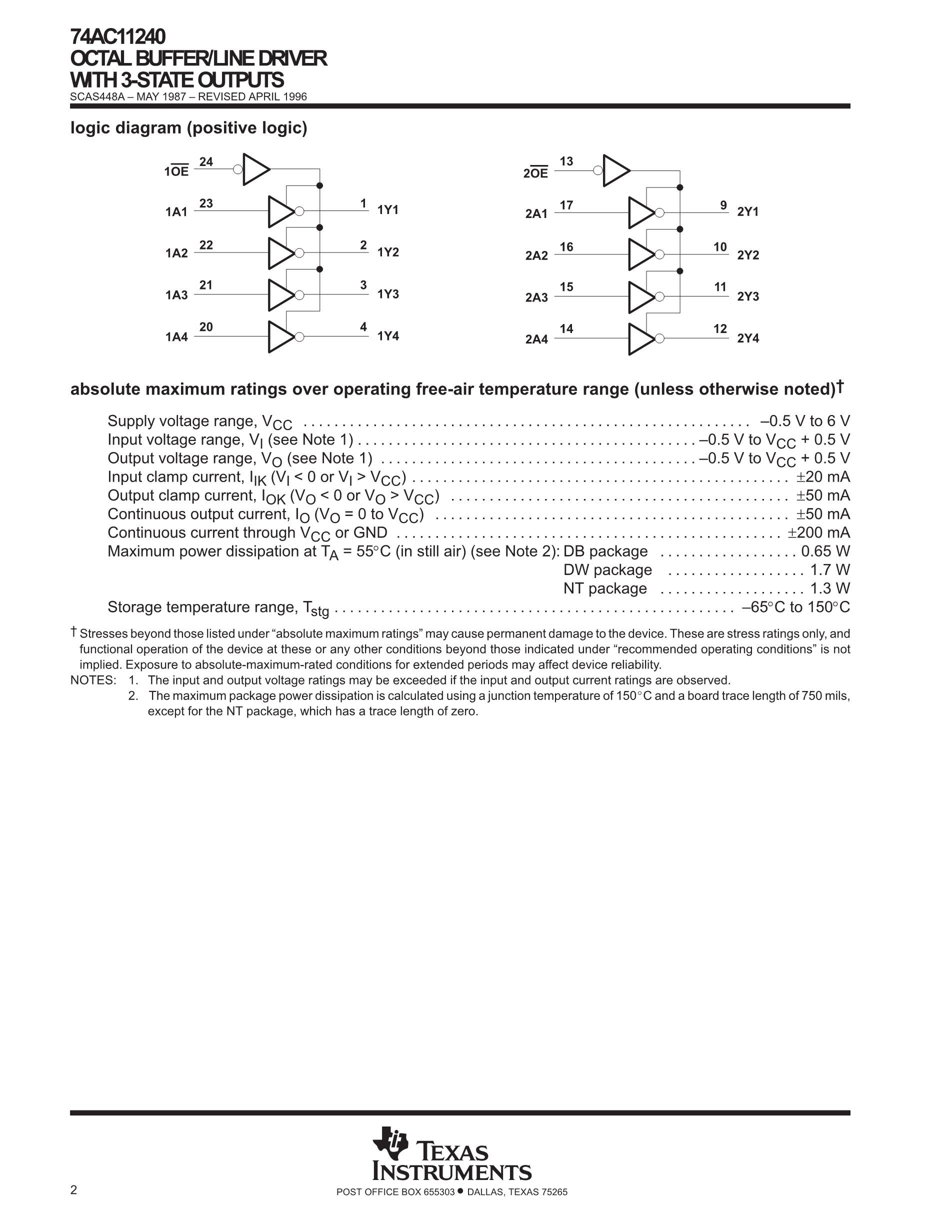 74AC11240NT's pdf picture 2